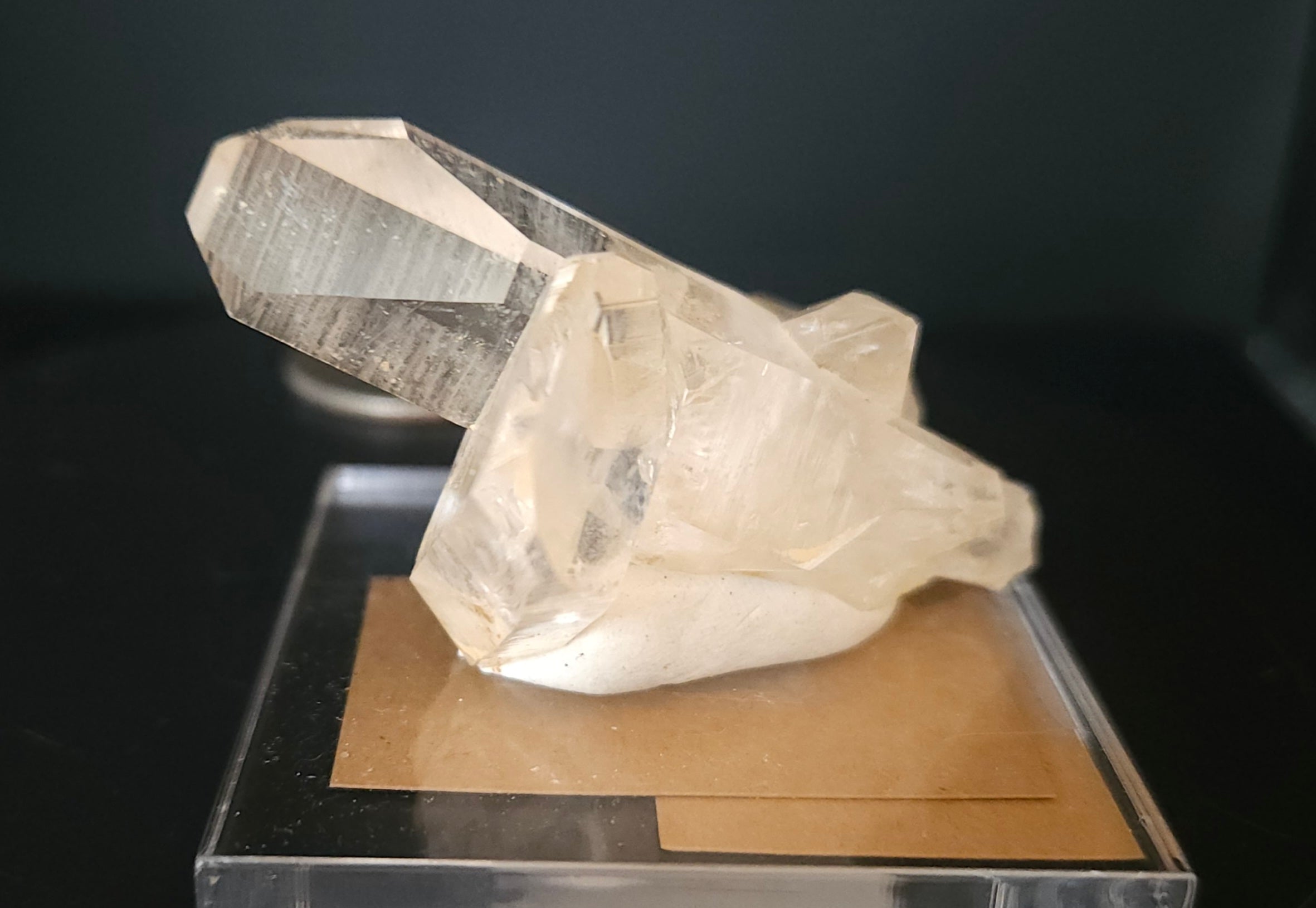 Mounted High Quality Quartz Crystal Cluster - Small
