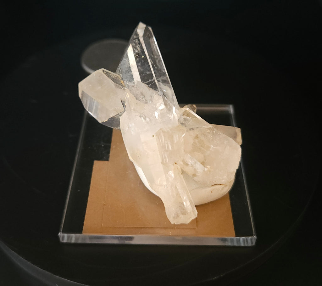 Mounted High Quality Quartz Crystal Cluster - Small