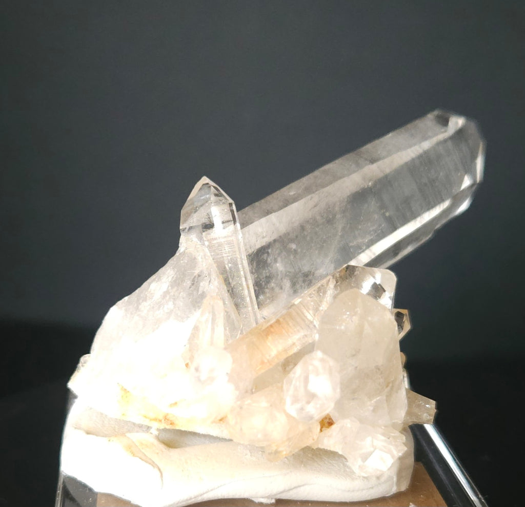 Quality Small Quartz Crystal Cluster (mounted)