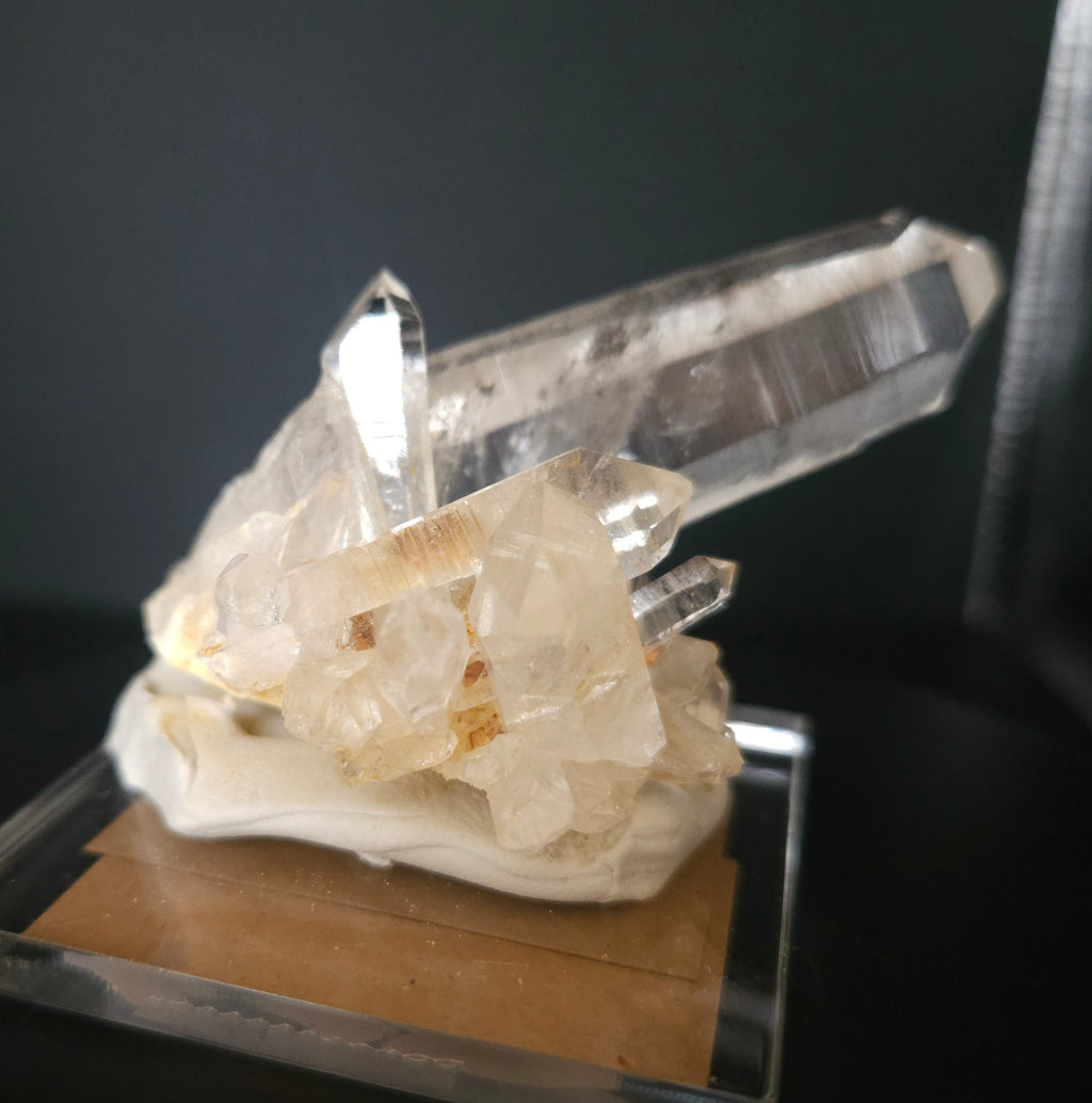 Quality Small Quartz Crystal Cluster (mounted)