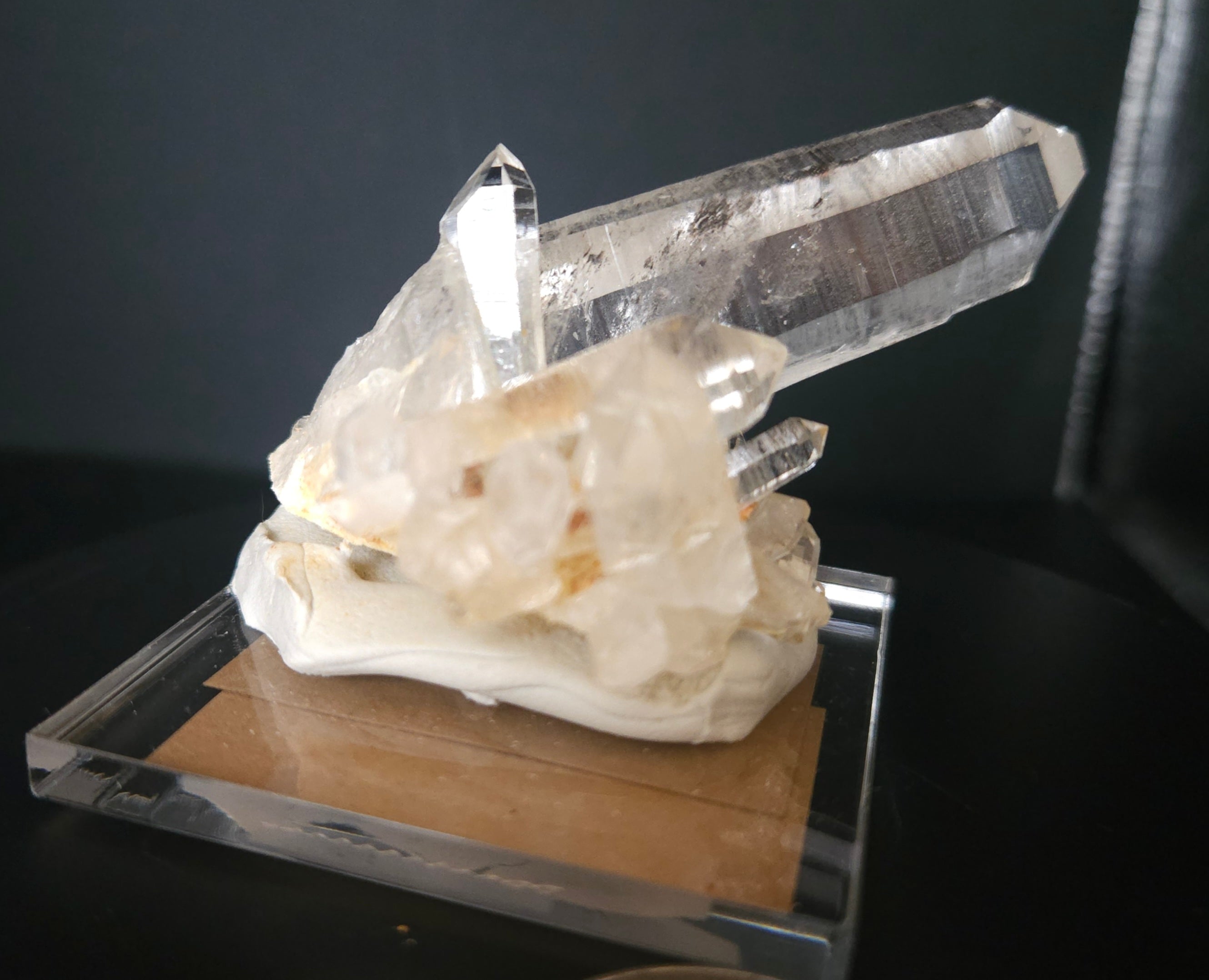 Quality Small Quartz Crystal Cluster (mounted)