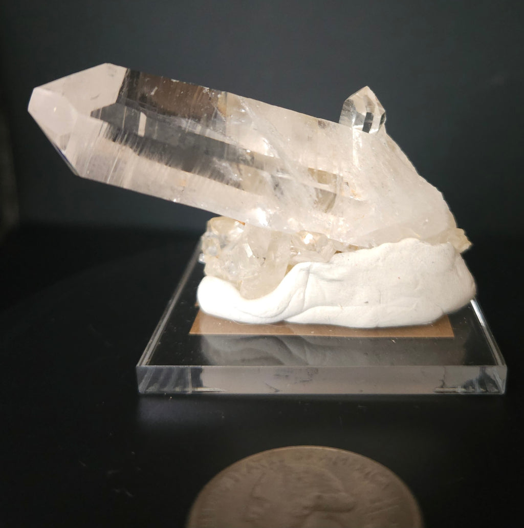 Quality Small Quartz Crystal Cluster (mounted)