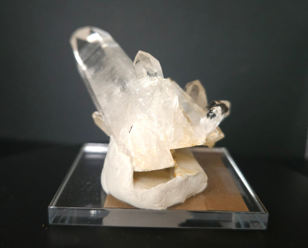 Quality Small Quartz Crystal Cluster (mounted)
