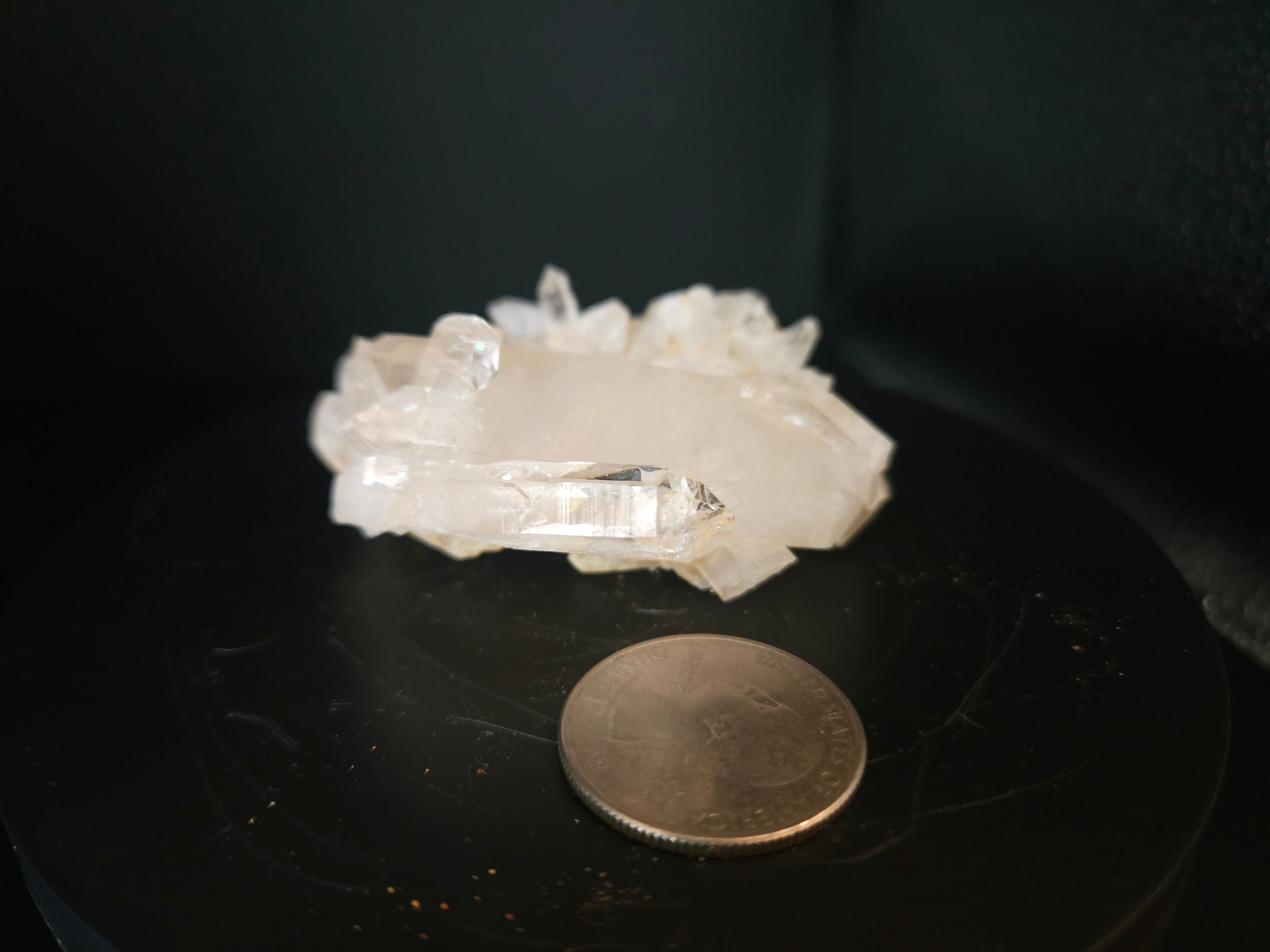 Small clear quartz cluster