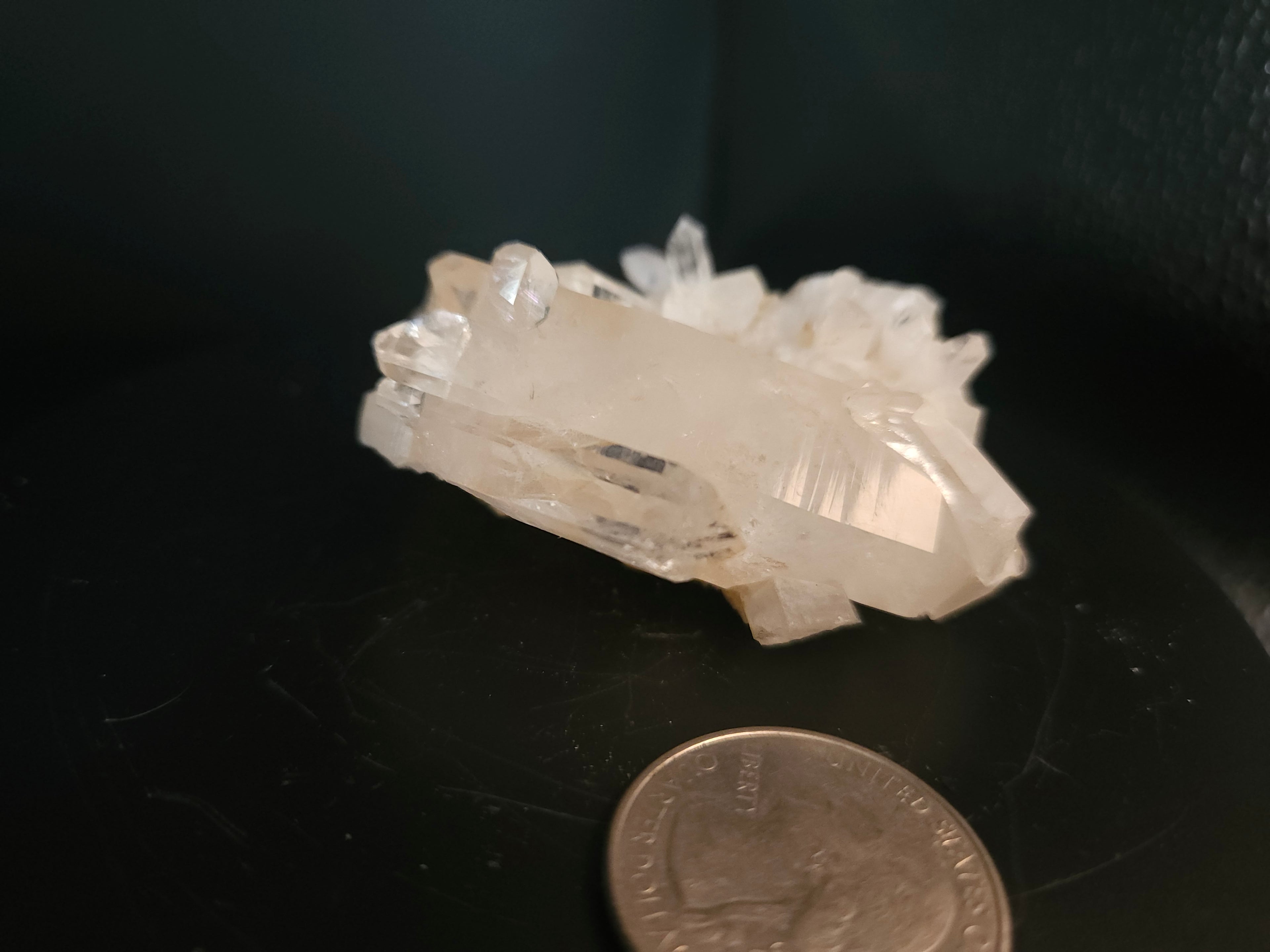 Small clear quartz cluster