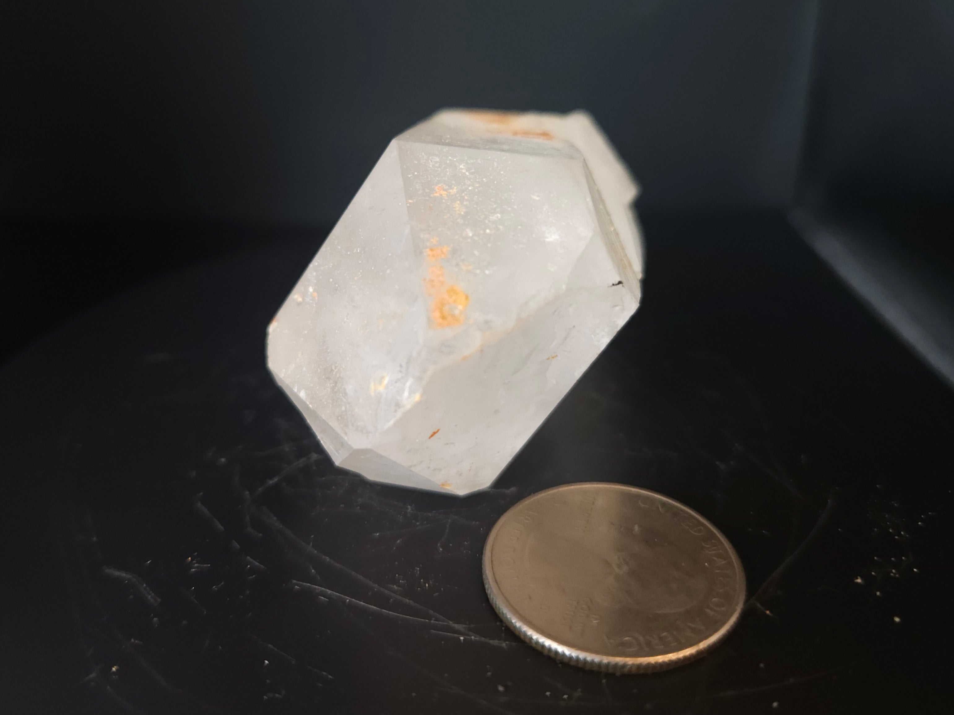 Large quartz crystal point