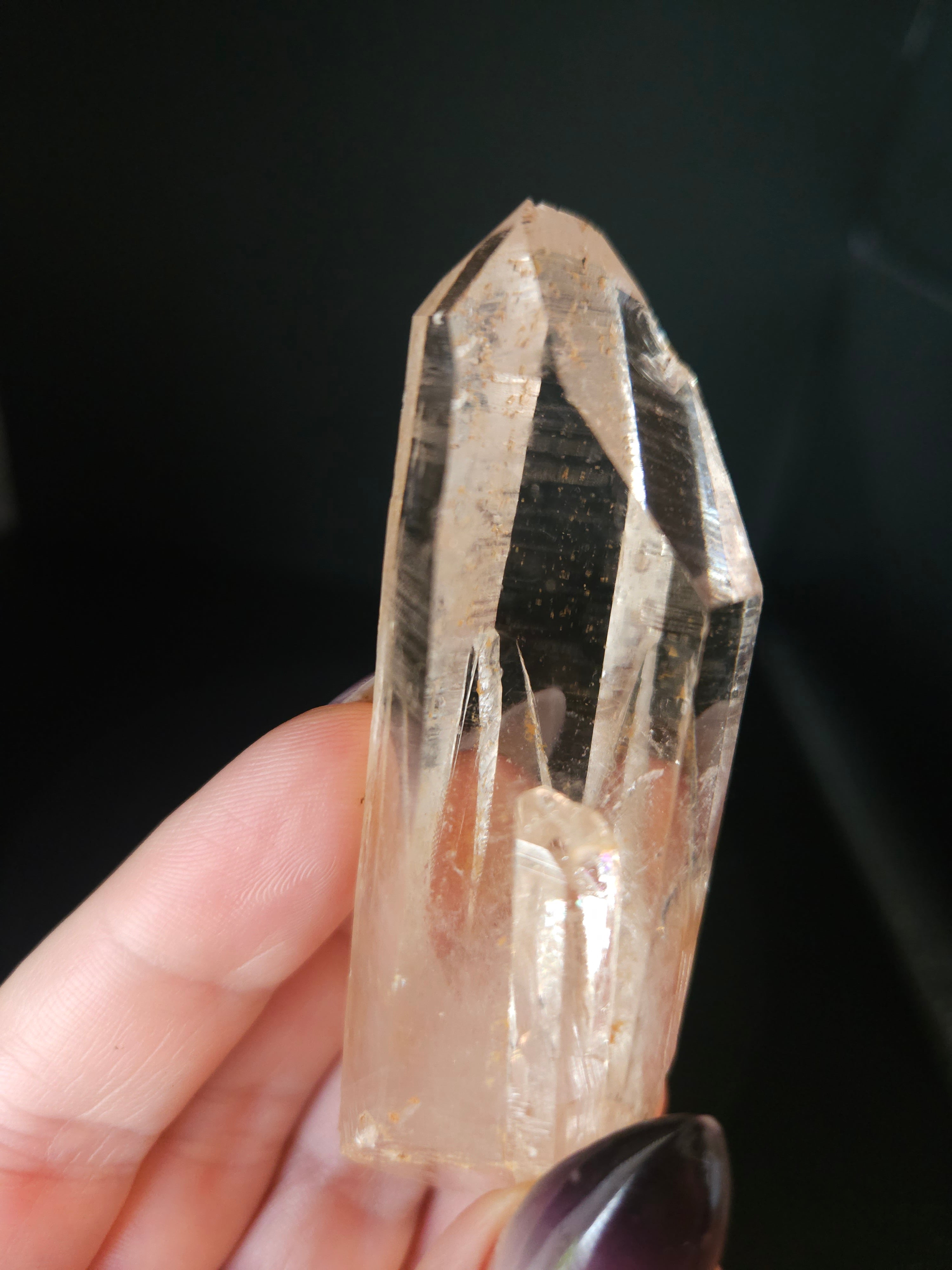 Large quartz crystal point