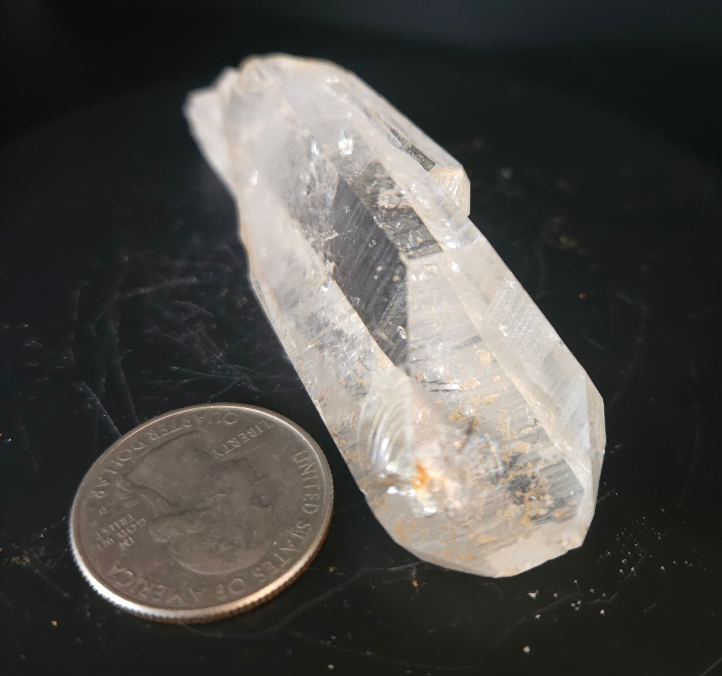 Large quartz crystal point