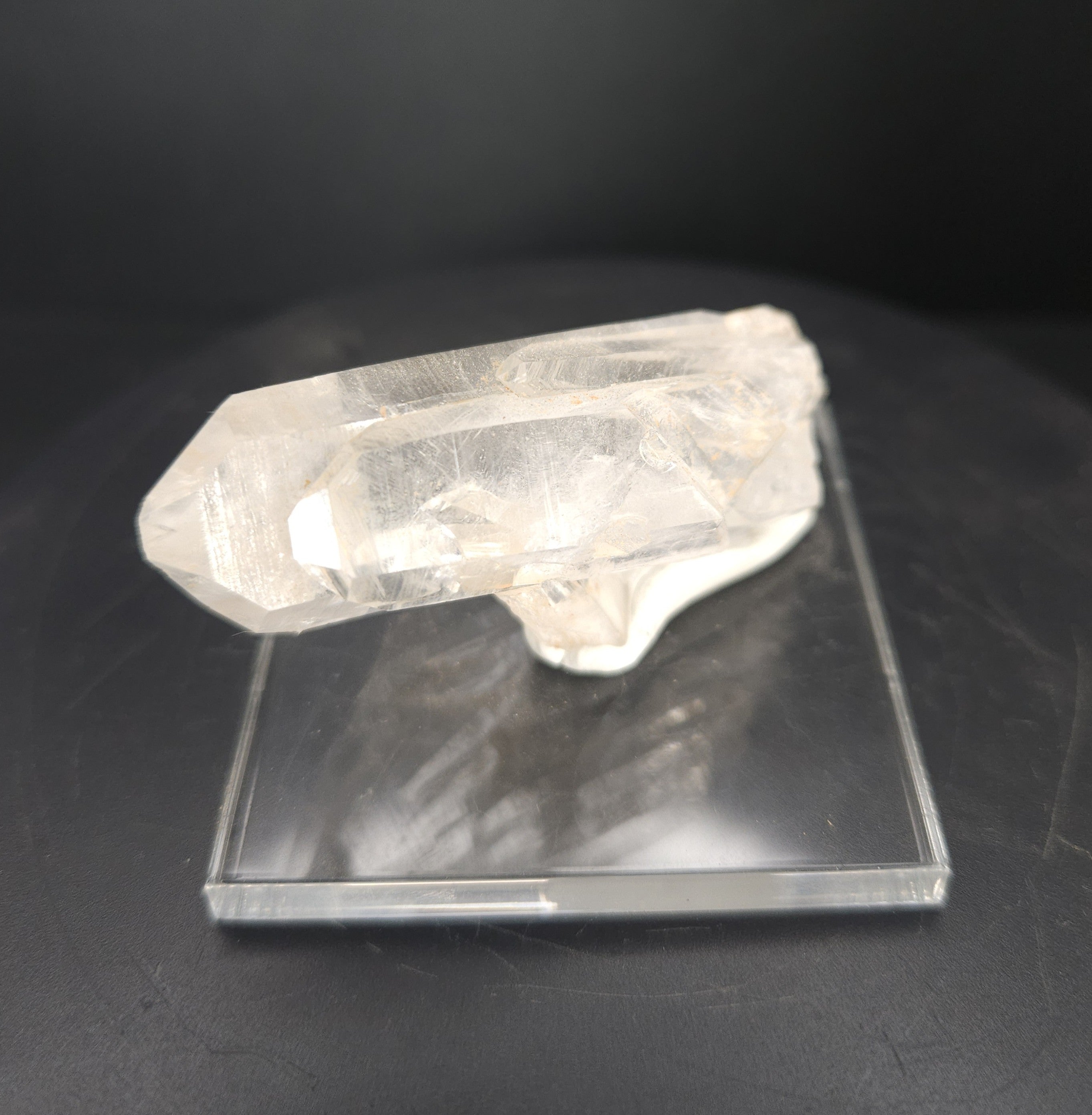 "Rocket Ship" - Unique Mounted Quartz Crystal Specimen