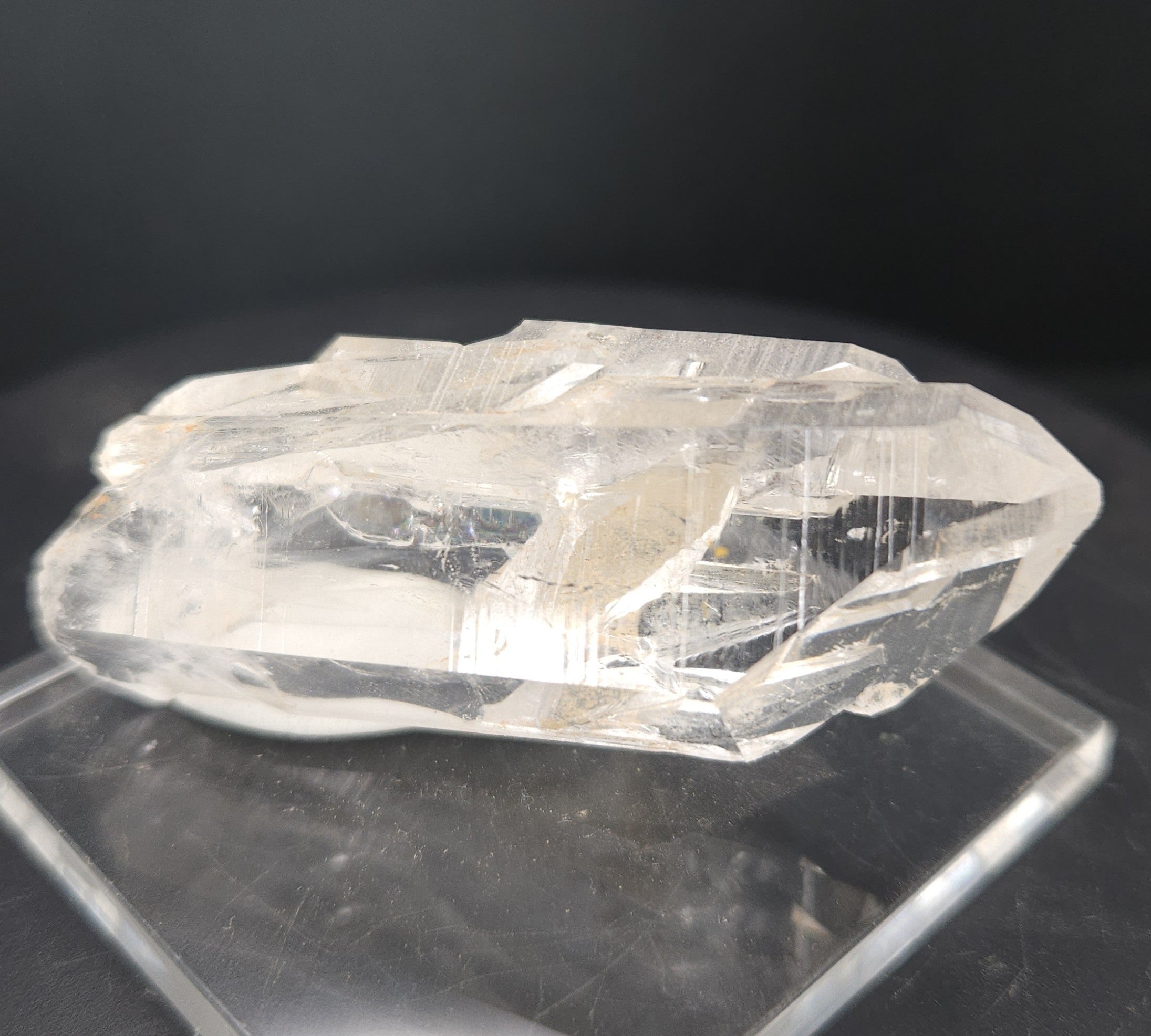 "Rocket Ship" - Unique Mounted Quartz Crystal Specimen