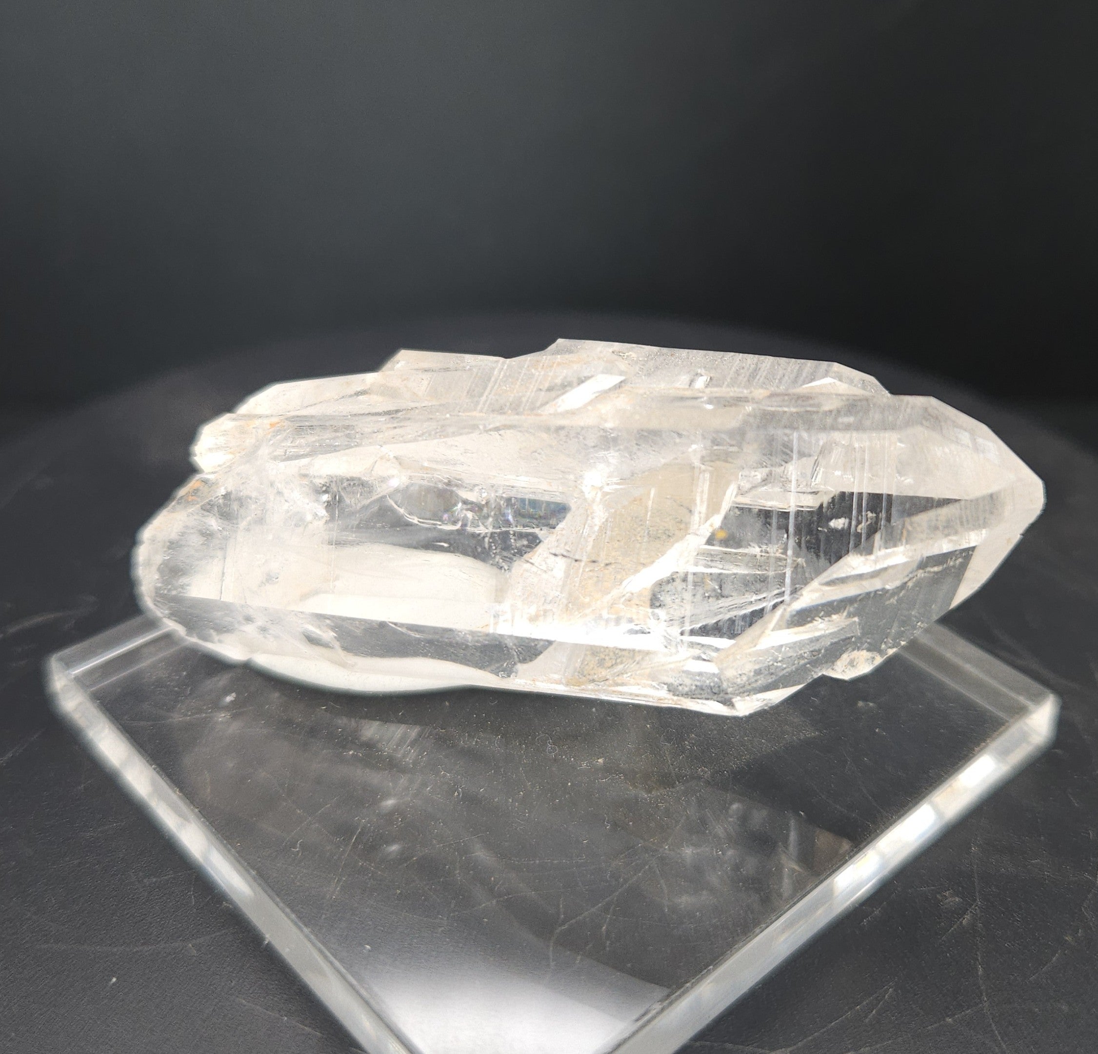 "Rocket Ship" - Unique Mounted Quartz Crystal Specimen