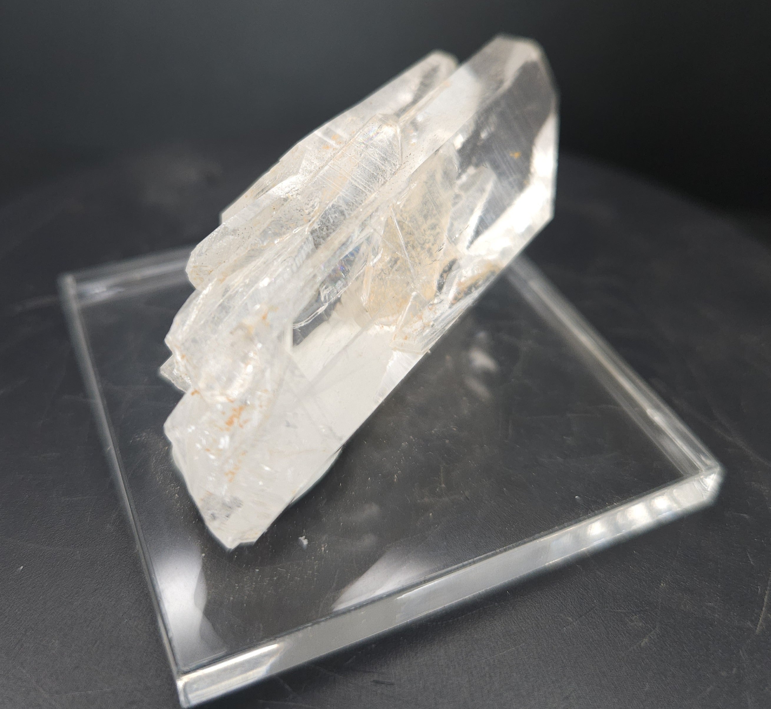 "Rocket Ship" - Unique Mounted Quartz Crystal Specimen