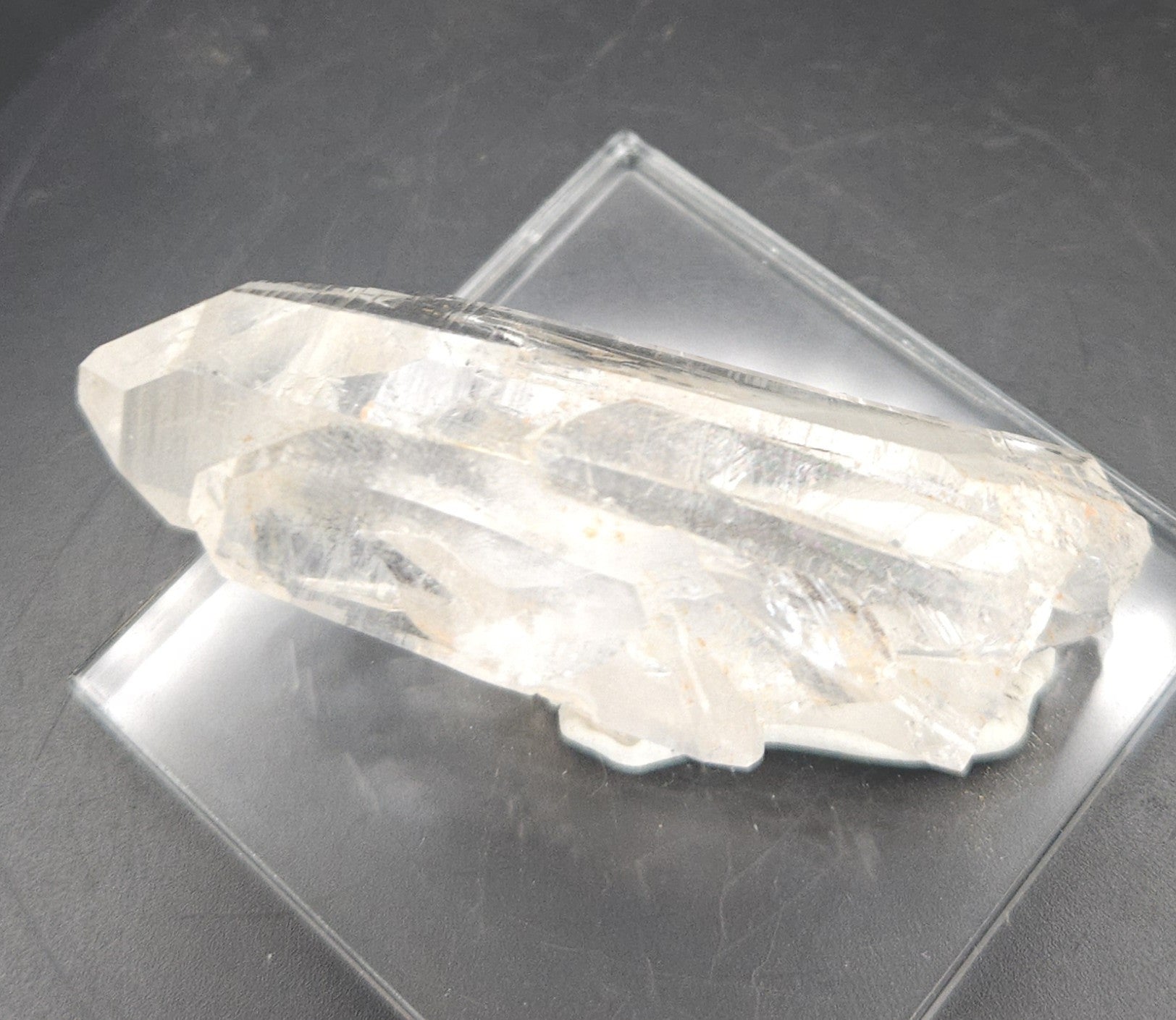 "Rocket Ship" - Unique Mounted Quartz Crystal Specimen