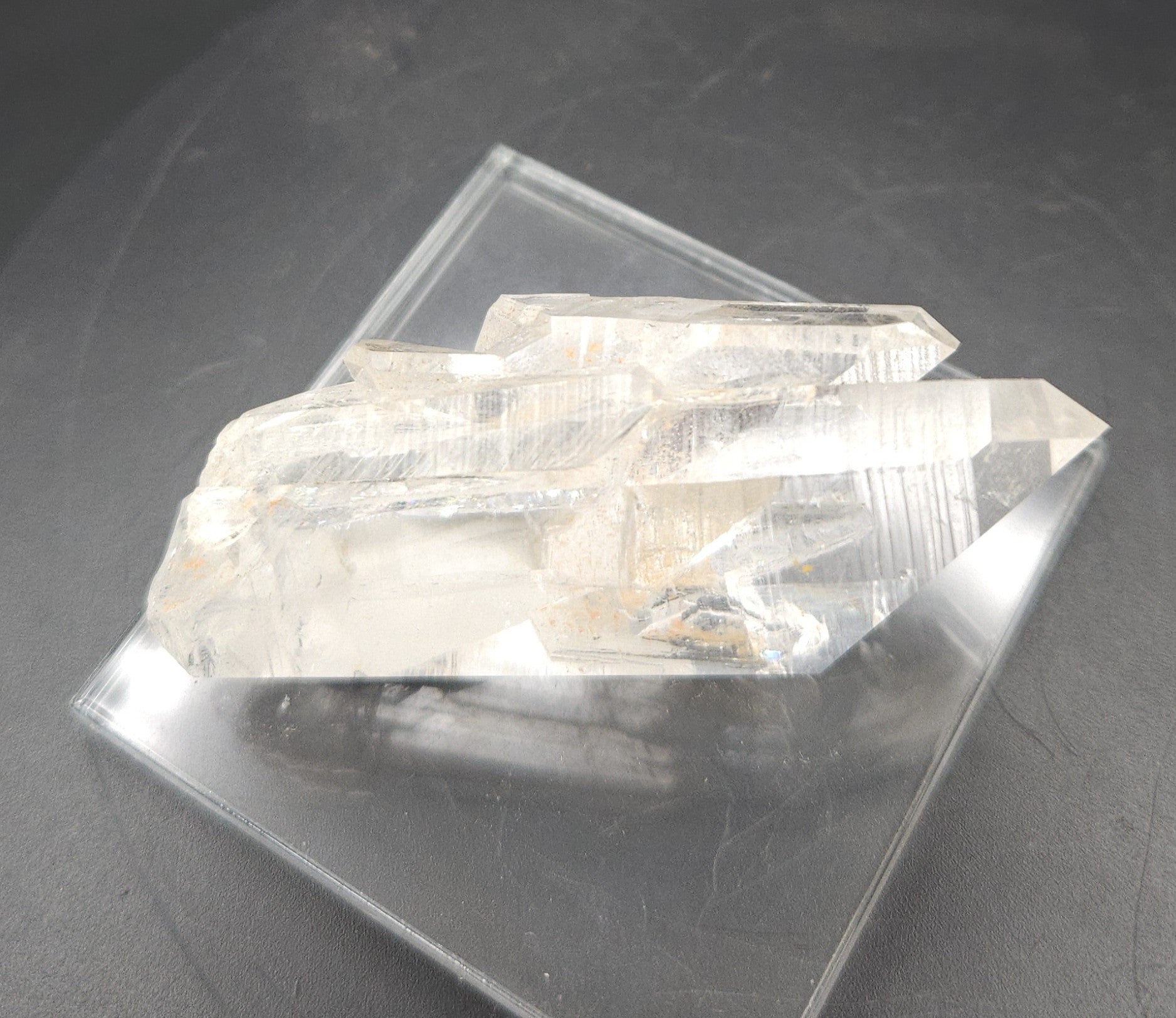 "Rocket Ship" - Unique Mounted Quartz Crystal Specimen