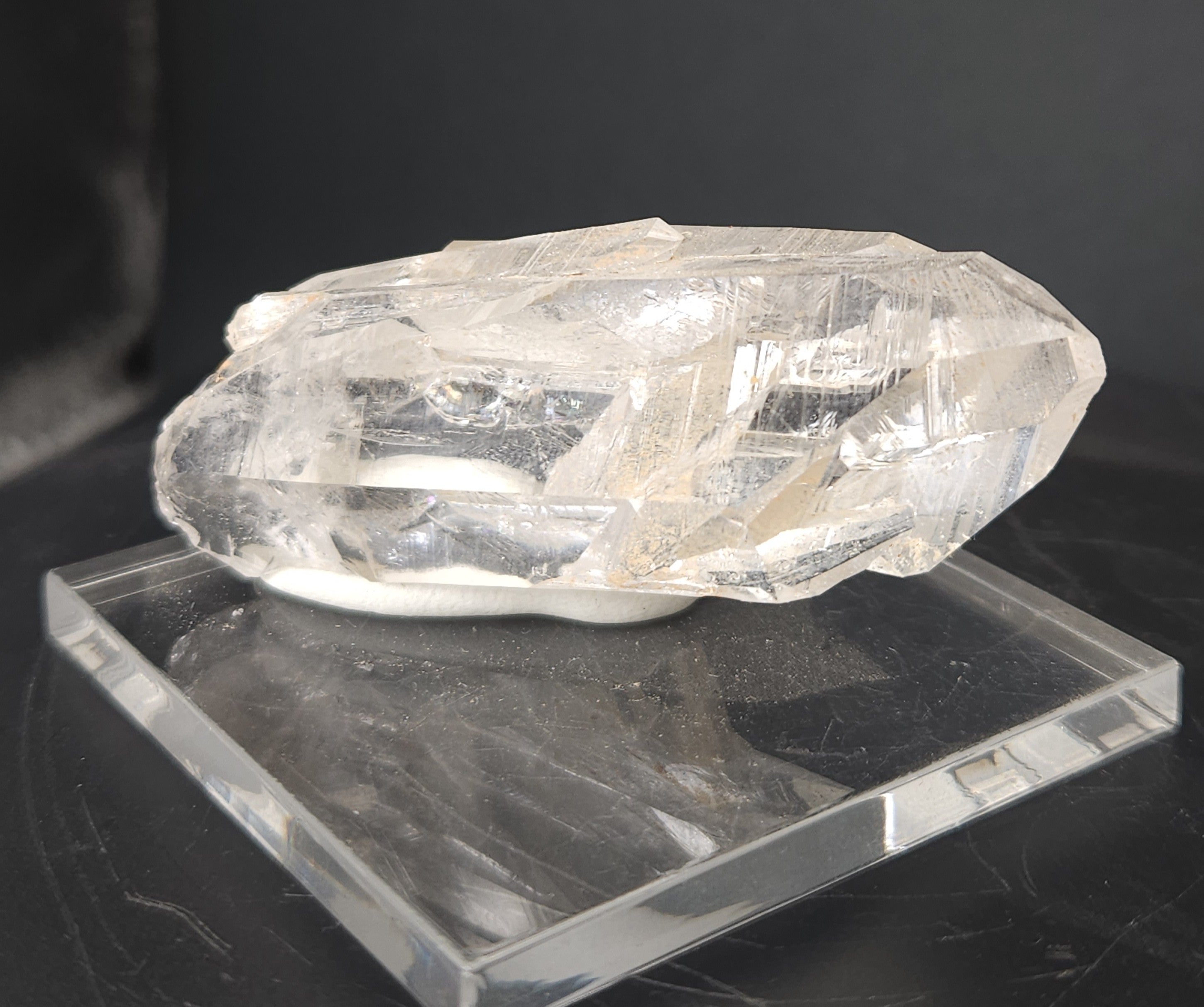 "Rocket Ship" - Unique Mounted Quartz Crystal Specimen