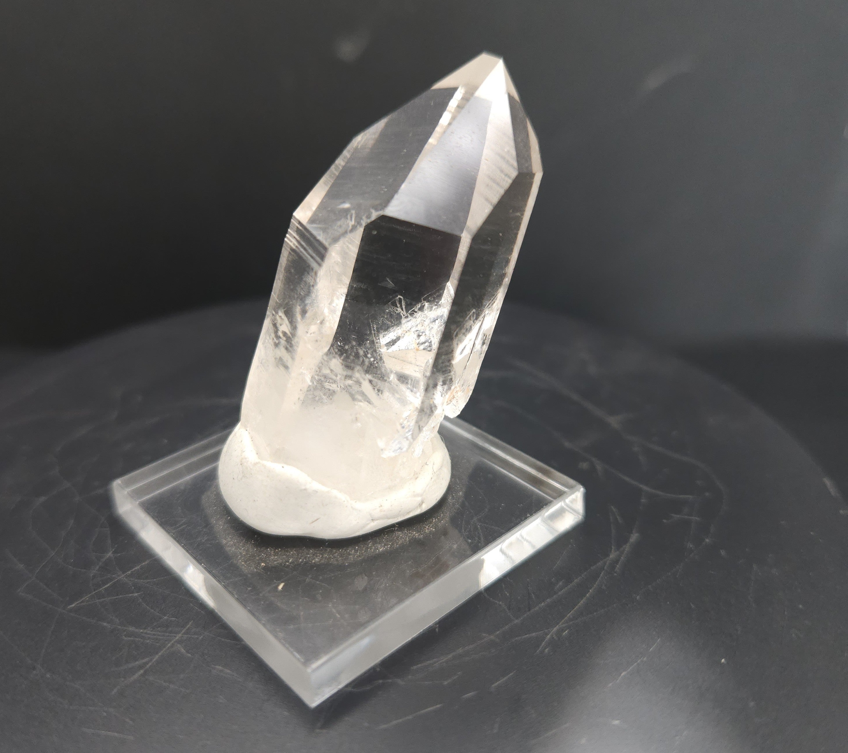 Mounted Large, Perfect Quartz Crystal Point