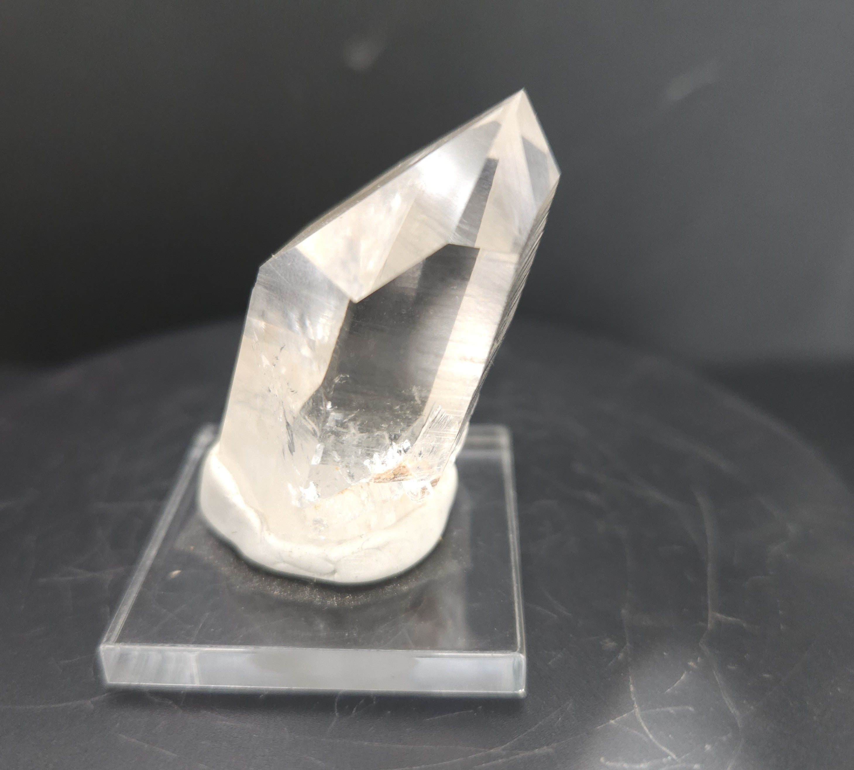 Mounted Large, Perfect Quartz Crystal Point