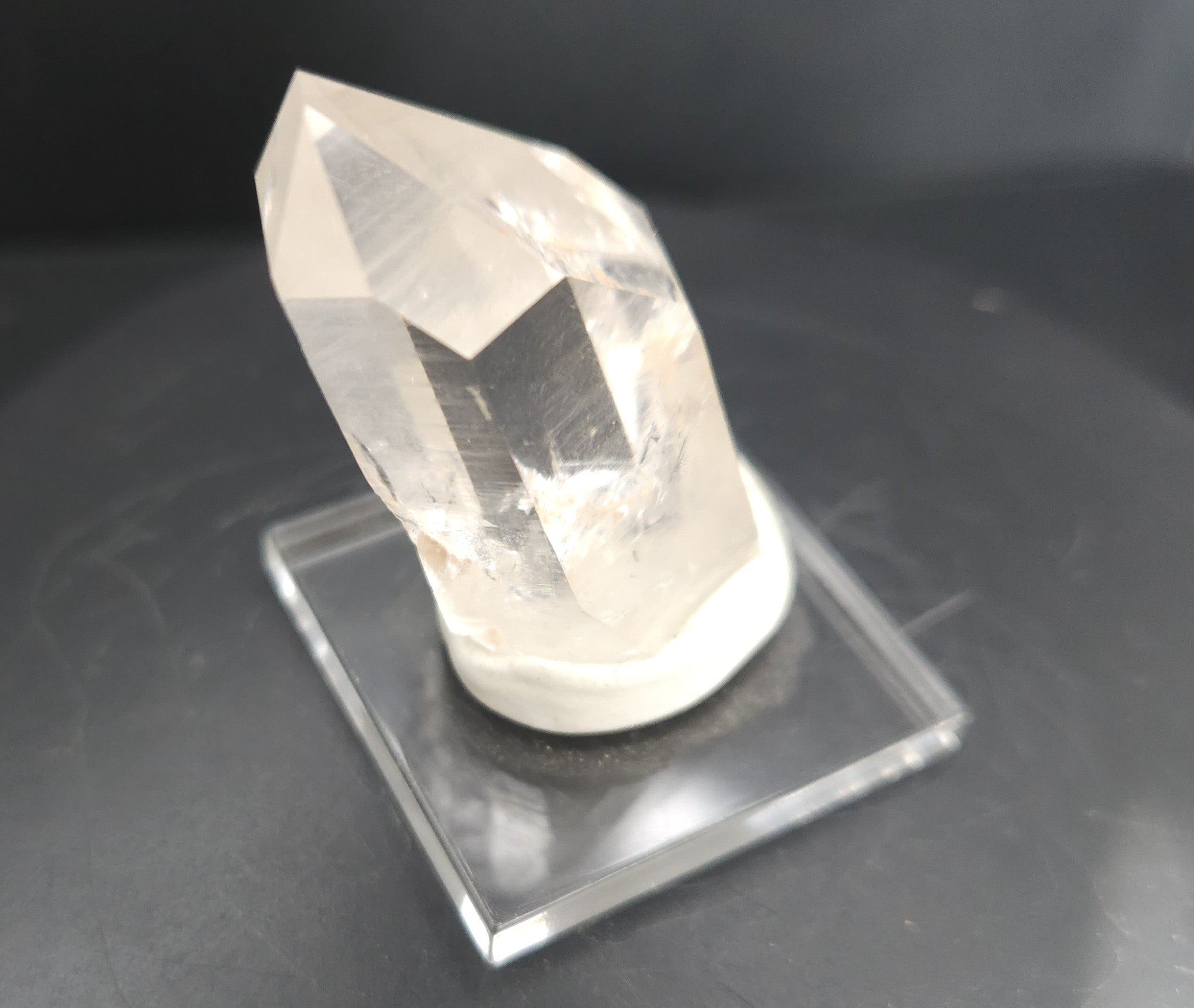Mounted Large, Perfect Quartz Crystal Point
