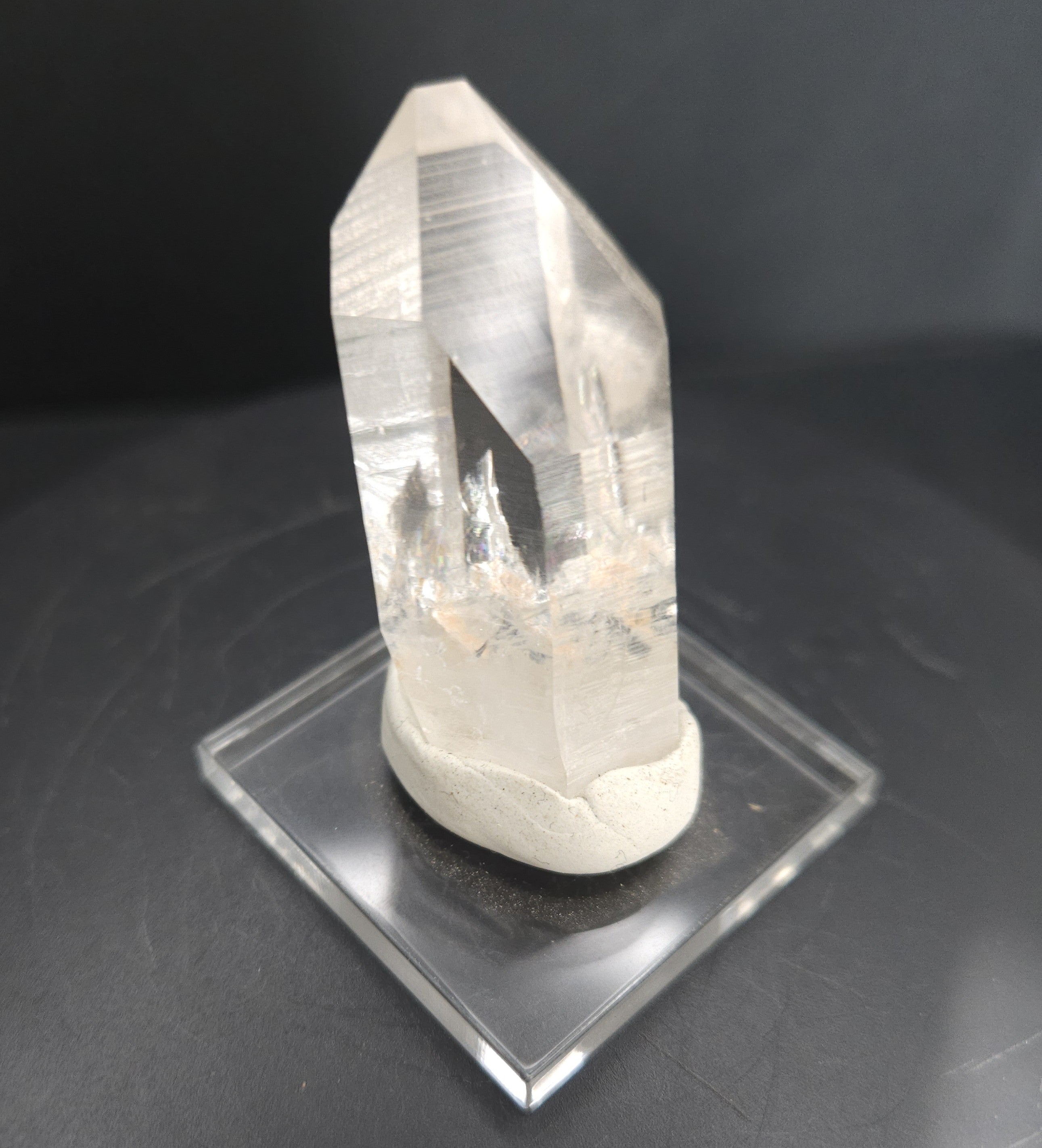 Mounted Large, Perfect Quartz Crystal Point