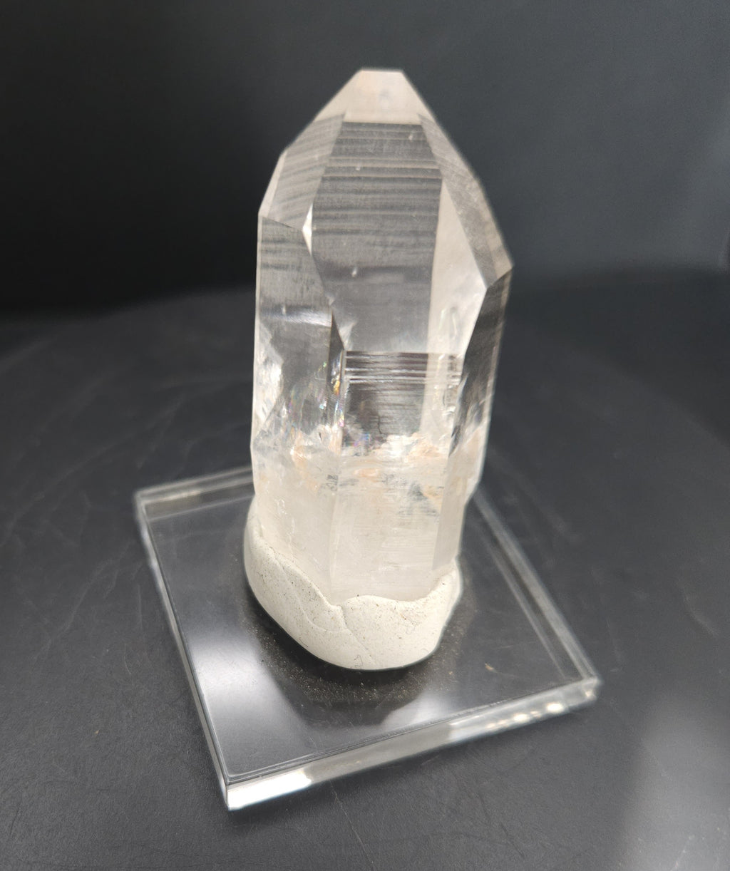 Mounted Large, Perfect Quartz Crystal Point