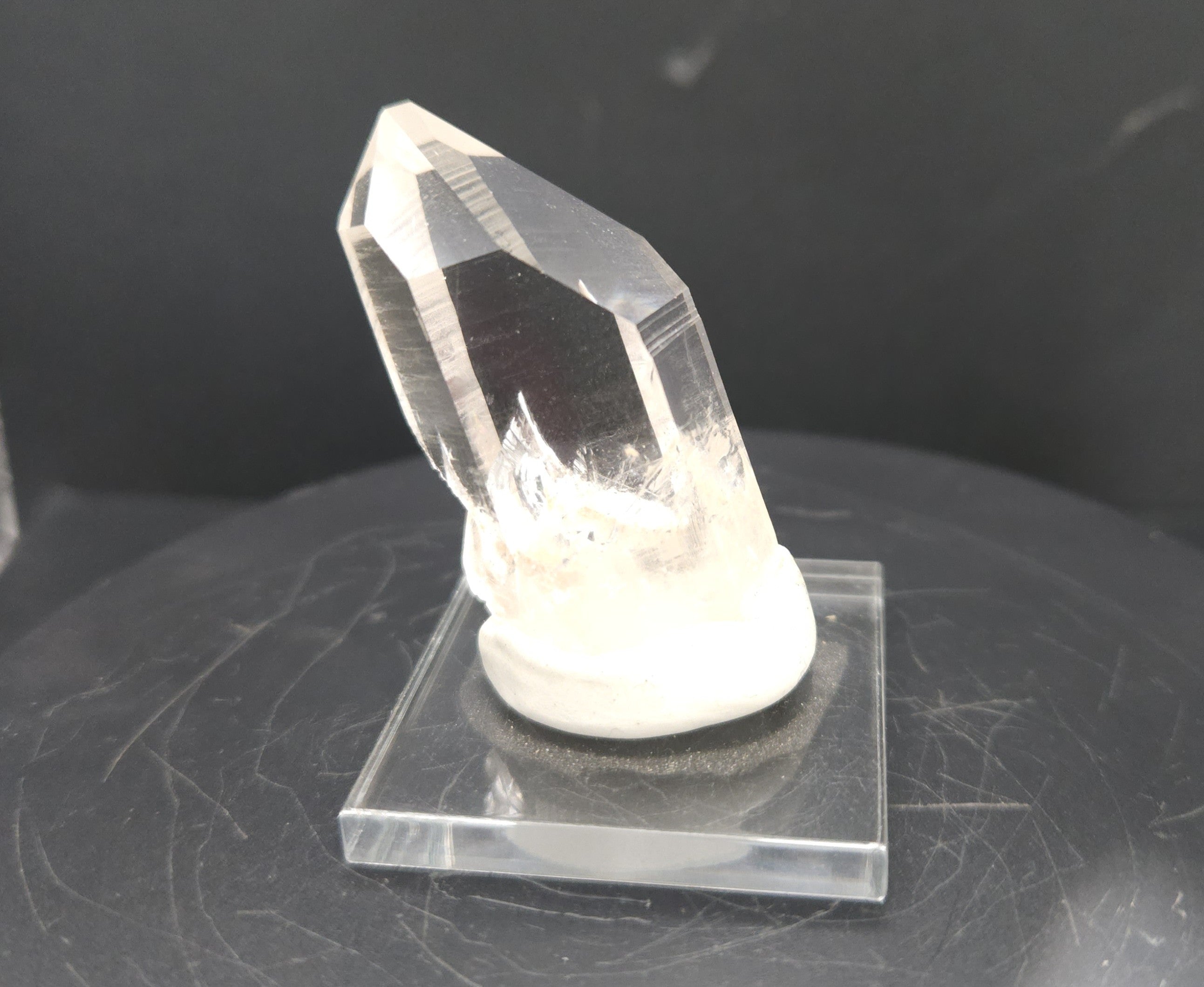 Mounted Large, Perfect Quartz Crystal Point