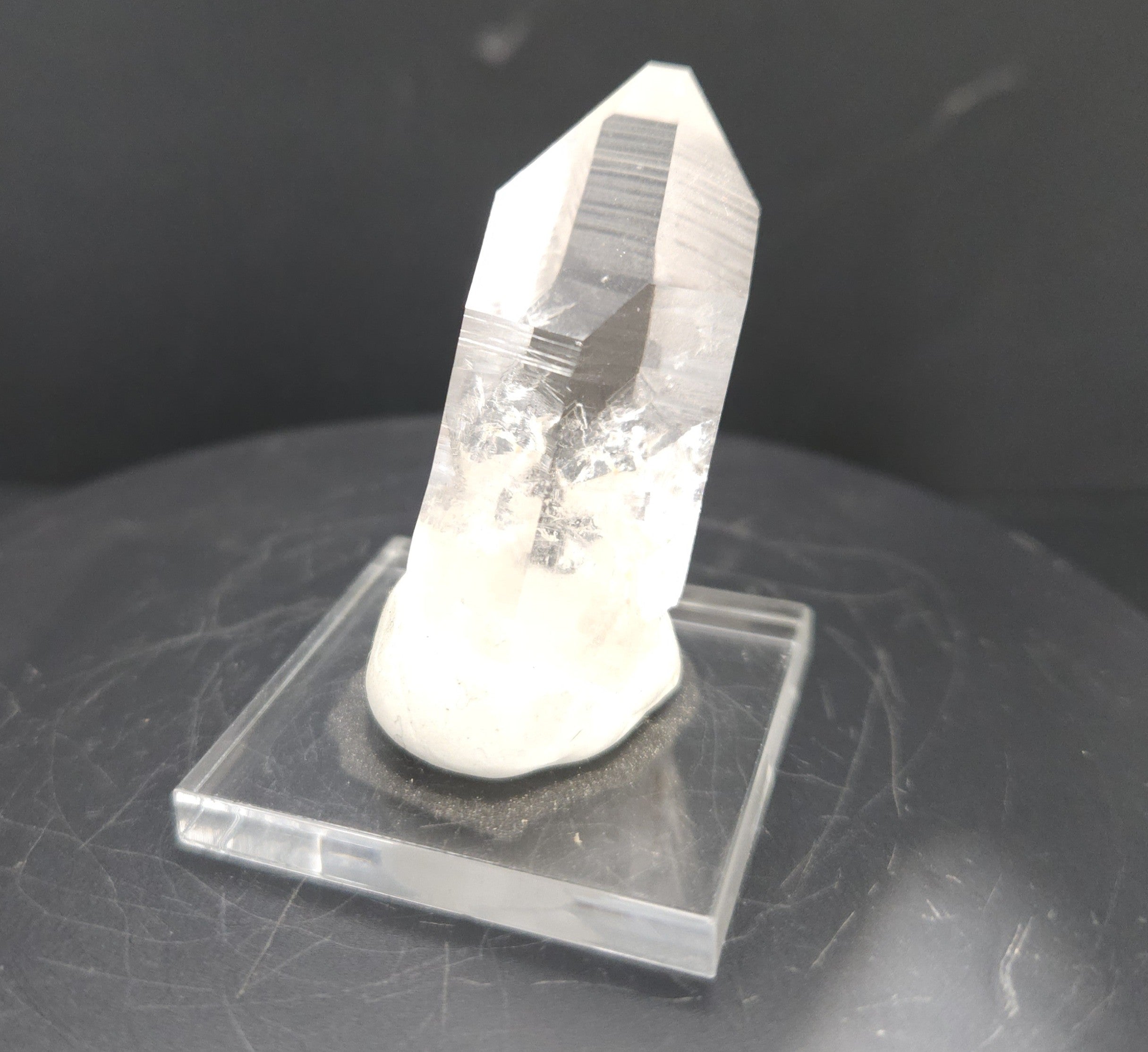 Mounted Large, Perfect Quartz Crystal Point