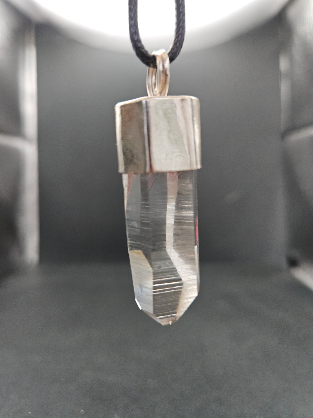 Handmade Sterling Silver Quartz Crystal Pendant