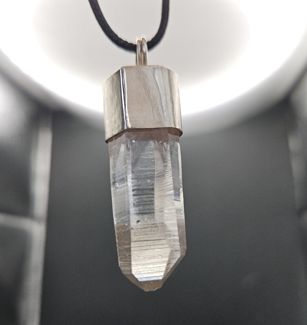 Handmade Sterling Silver Quartz Crystal Pendant
