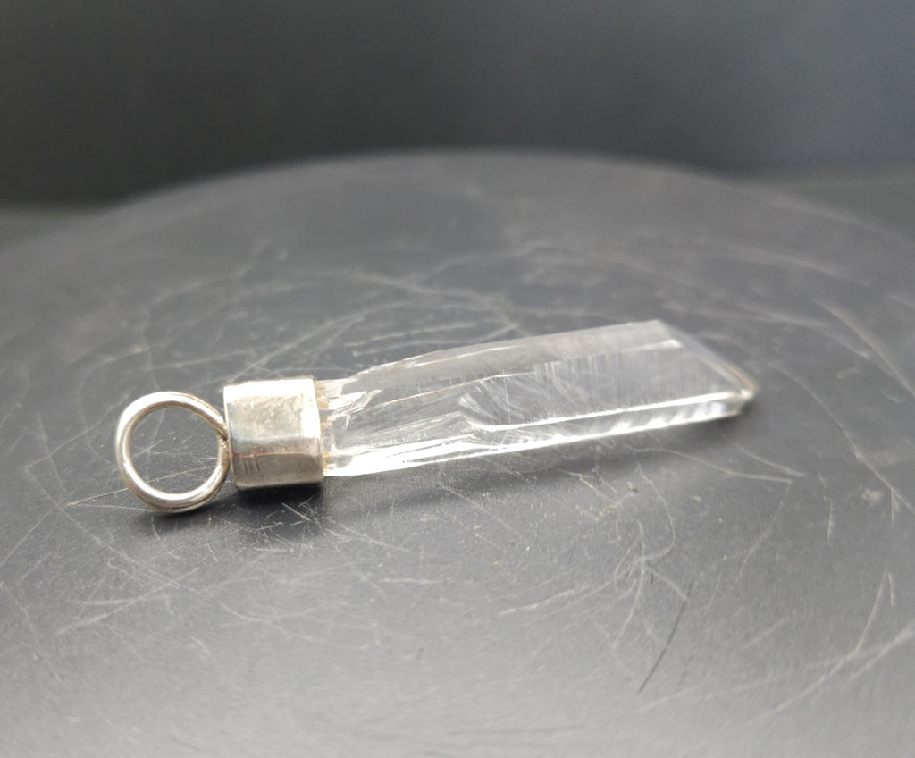 Handmade Sterling Silver Quartz Crystal Pendant