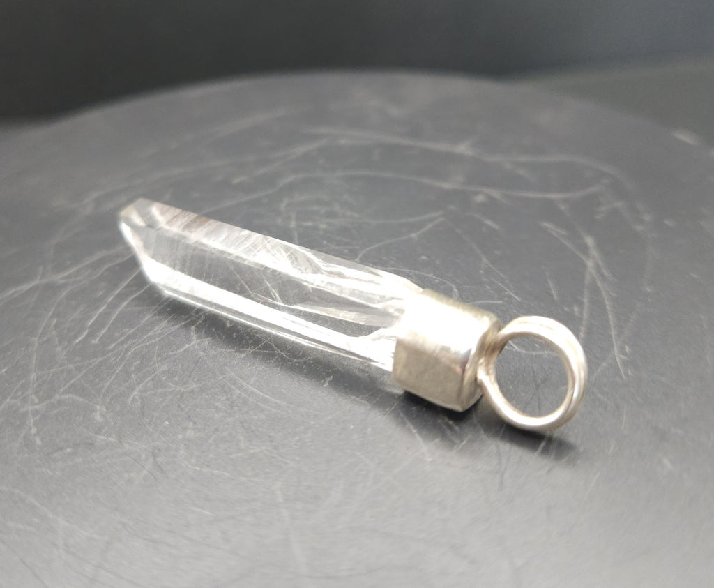 Handmade Sterling Silver Quartz Crystal Pendant