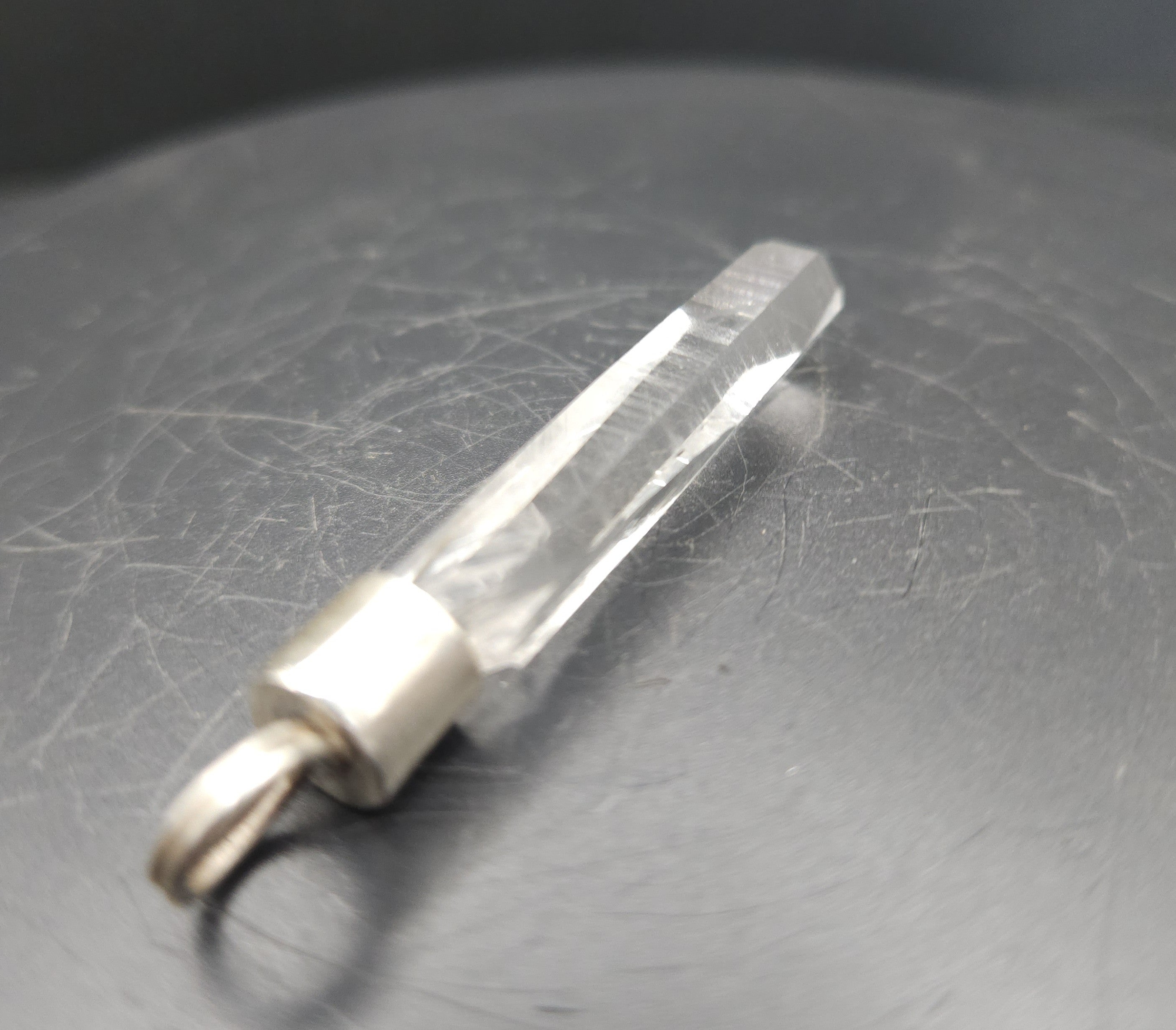 Handmade Sterling Silver Quartz Crystal Pendant