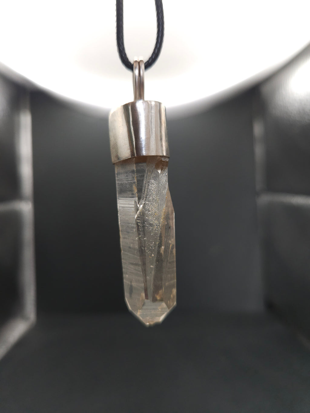 Handmade Sterling Silver Quartz Crystal Pendant