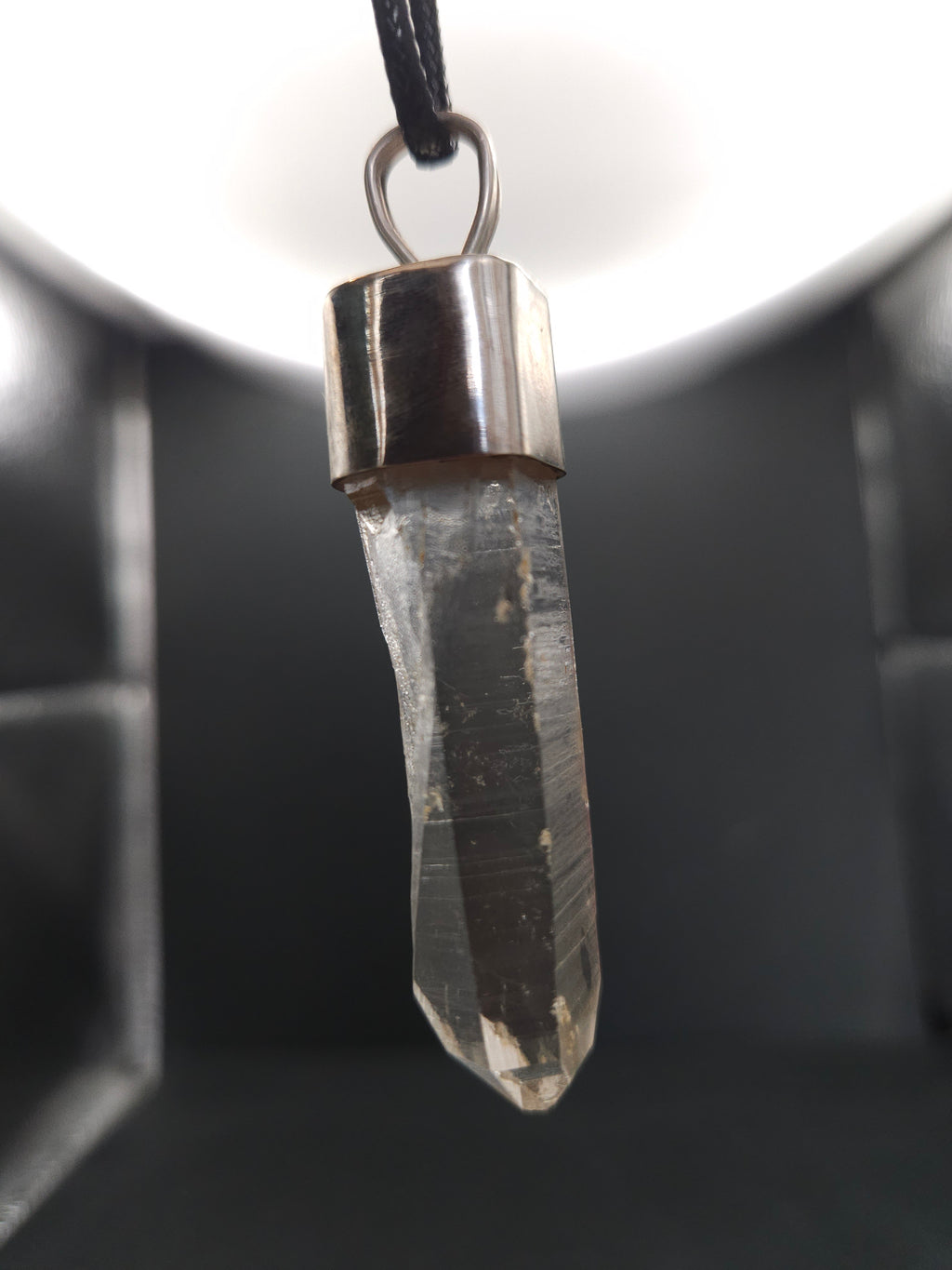Handmade Sterling Silver Quartz Crystal Pendant