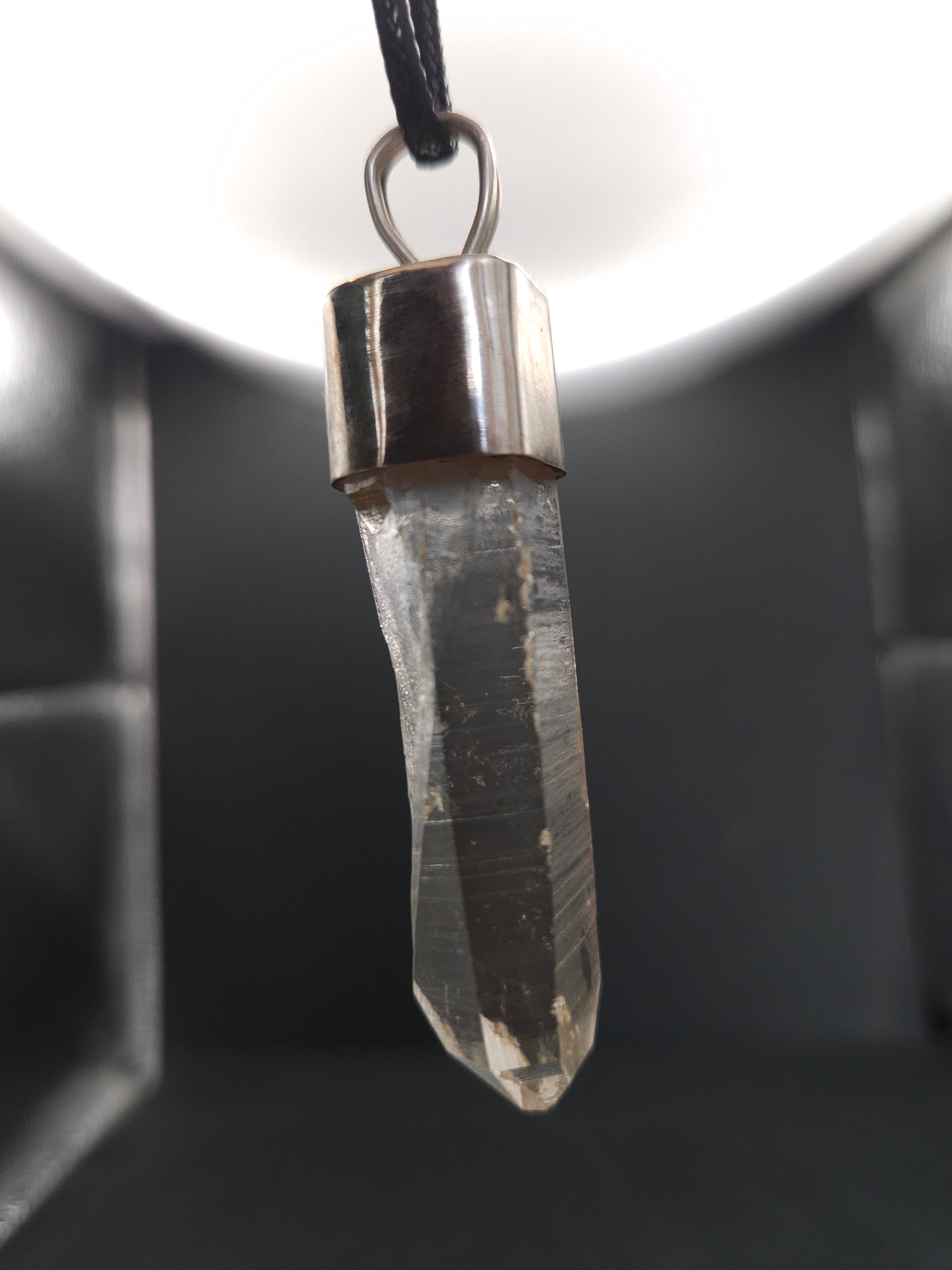 Handmade Sterling Silver Quartz Crystal Pendant
