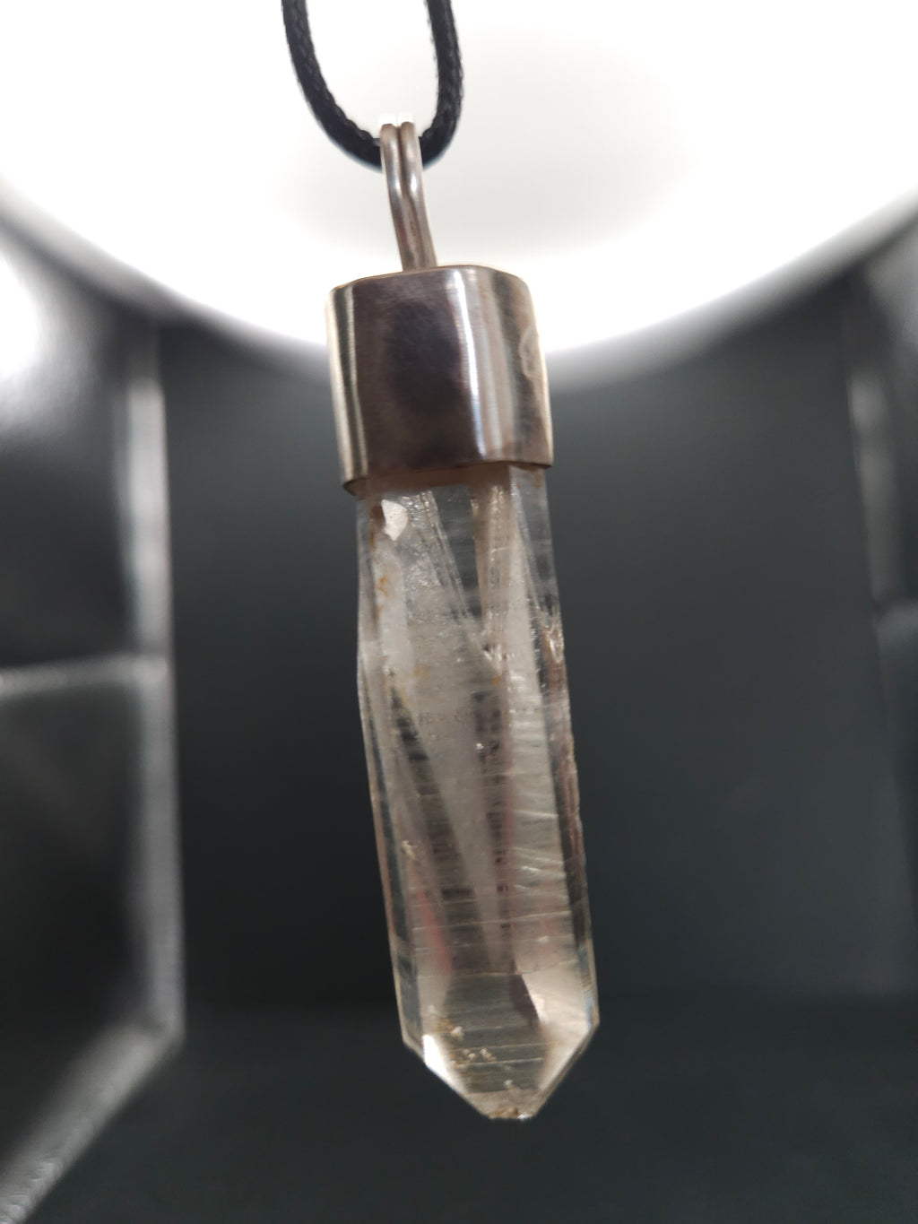 Handmade Sterling Silver Quartz Crystal Pendant