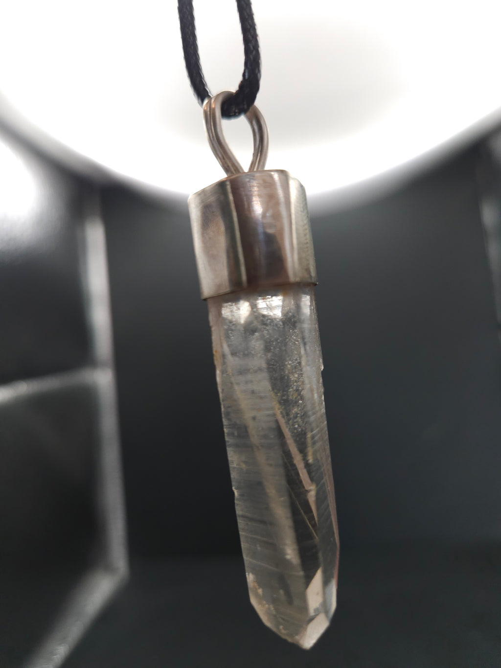 Handmade Sterling Silver Quartz Crystal Pendant