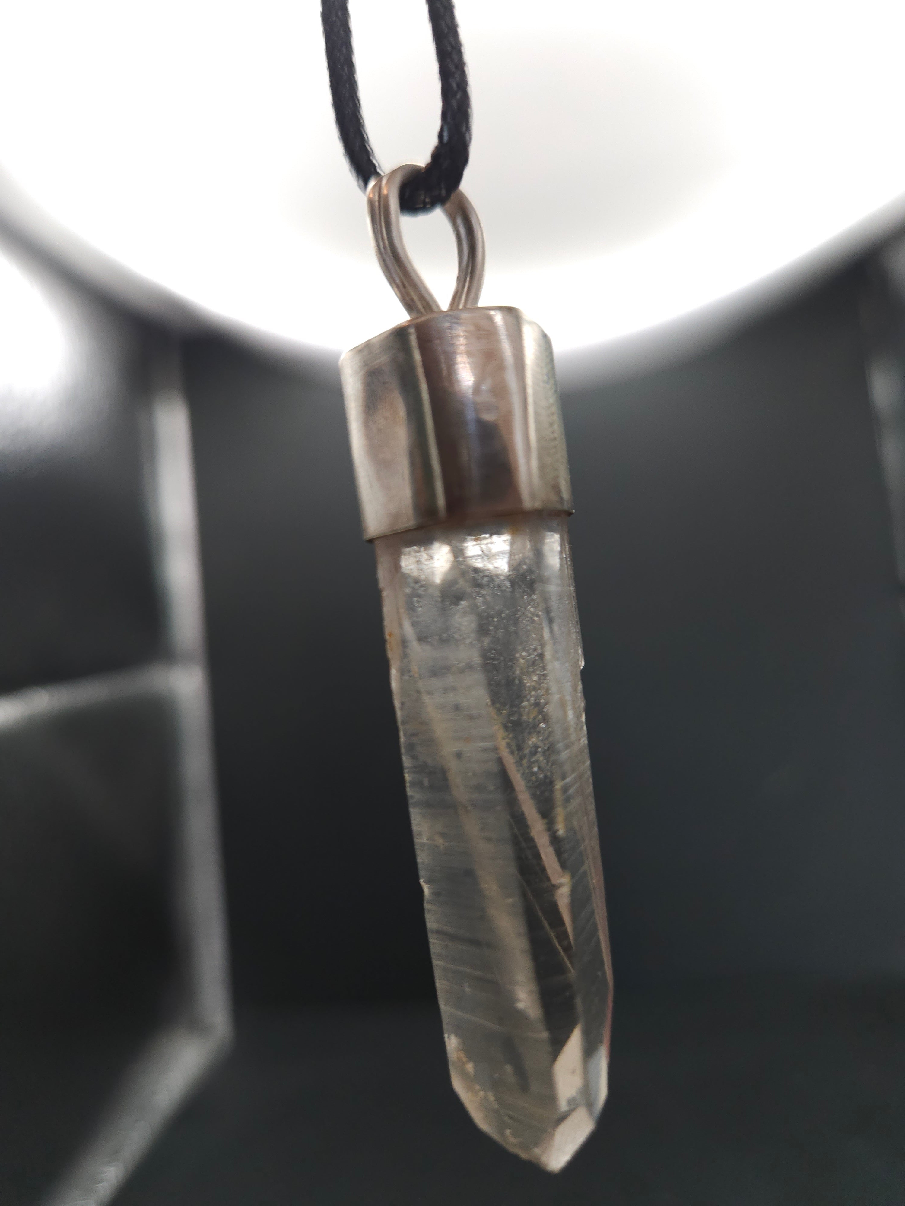 Handmade Sterling Silver Quartz Crystal Pendant