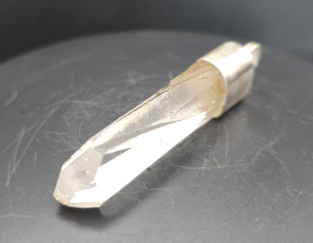 Handmade Sterling Silver Quartz Crystal Pendant
