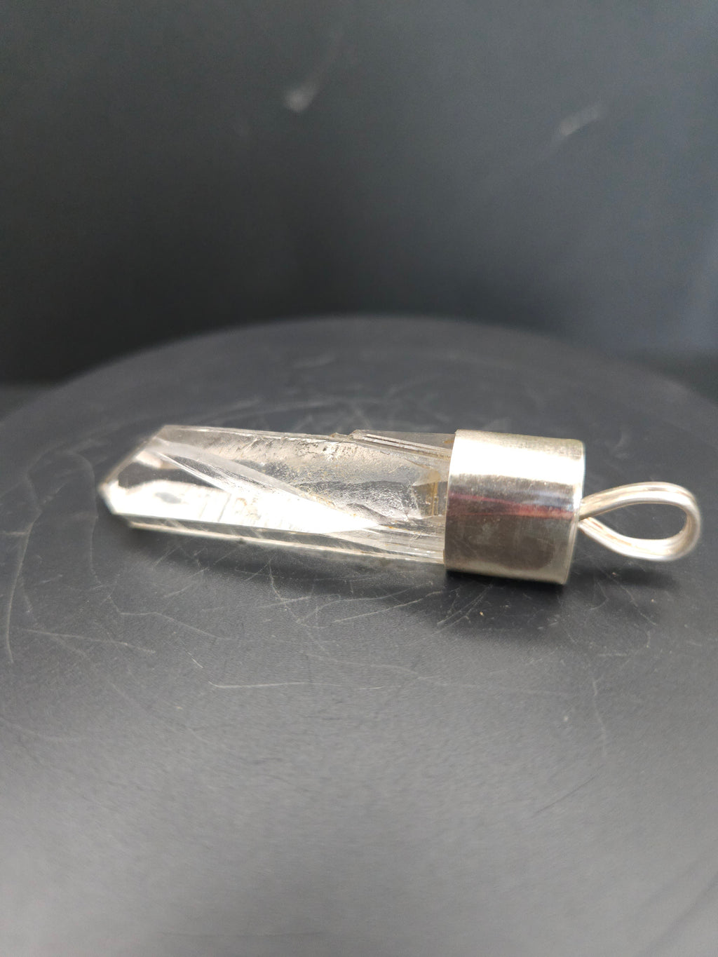 Handmade Sterling Silver Quartz Crystal Pendant