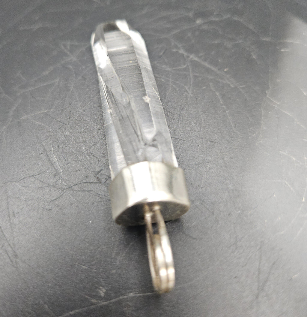 Handmade Sterling Silver Quartz Crystal Pendant