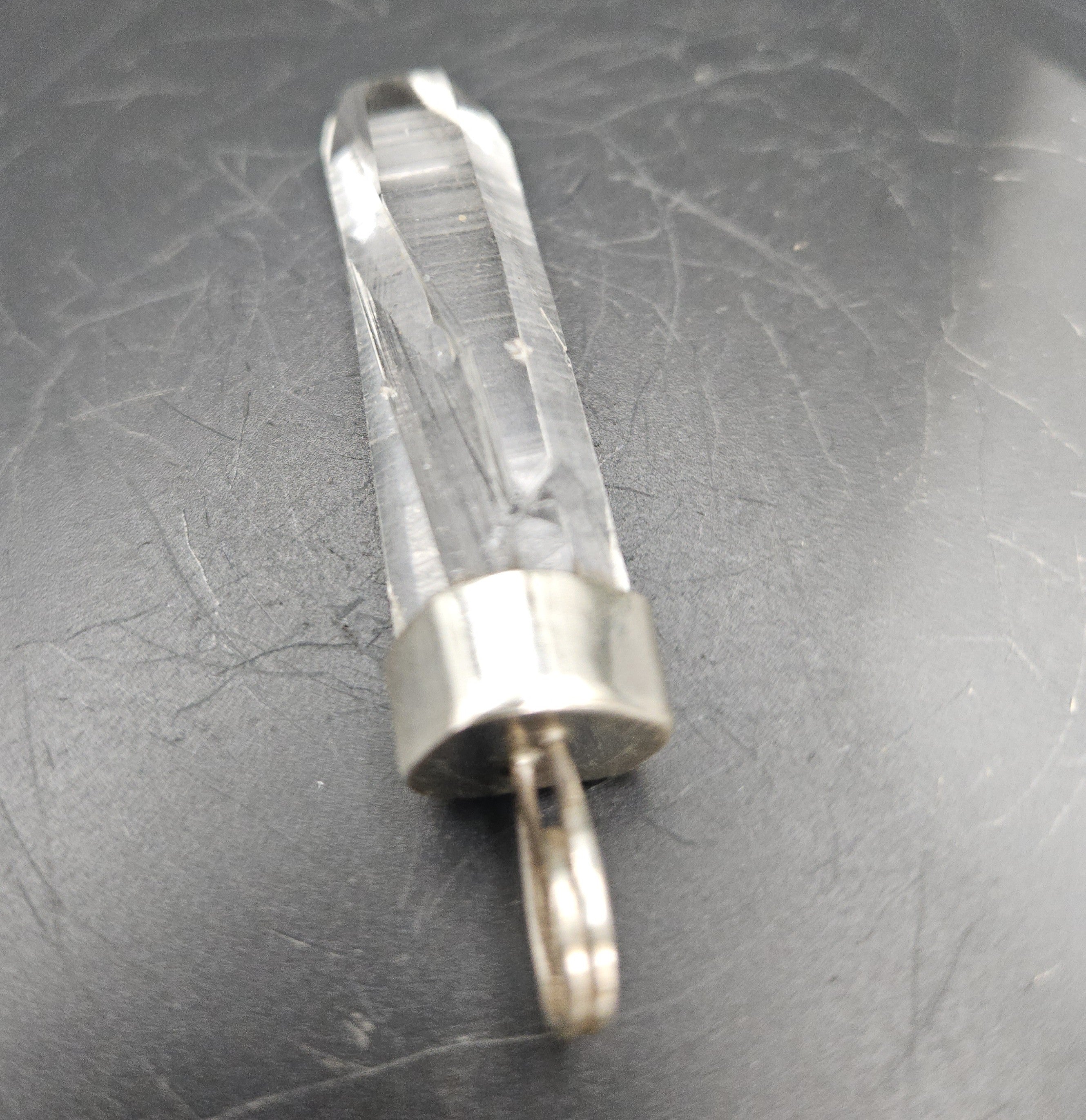 Handmade Sterling Silver Quartz Crystal Pendant