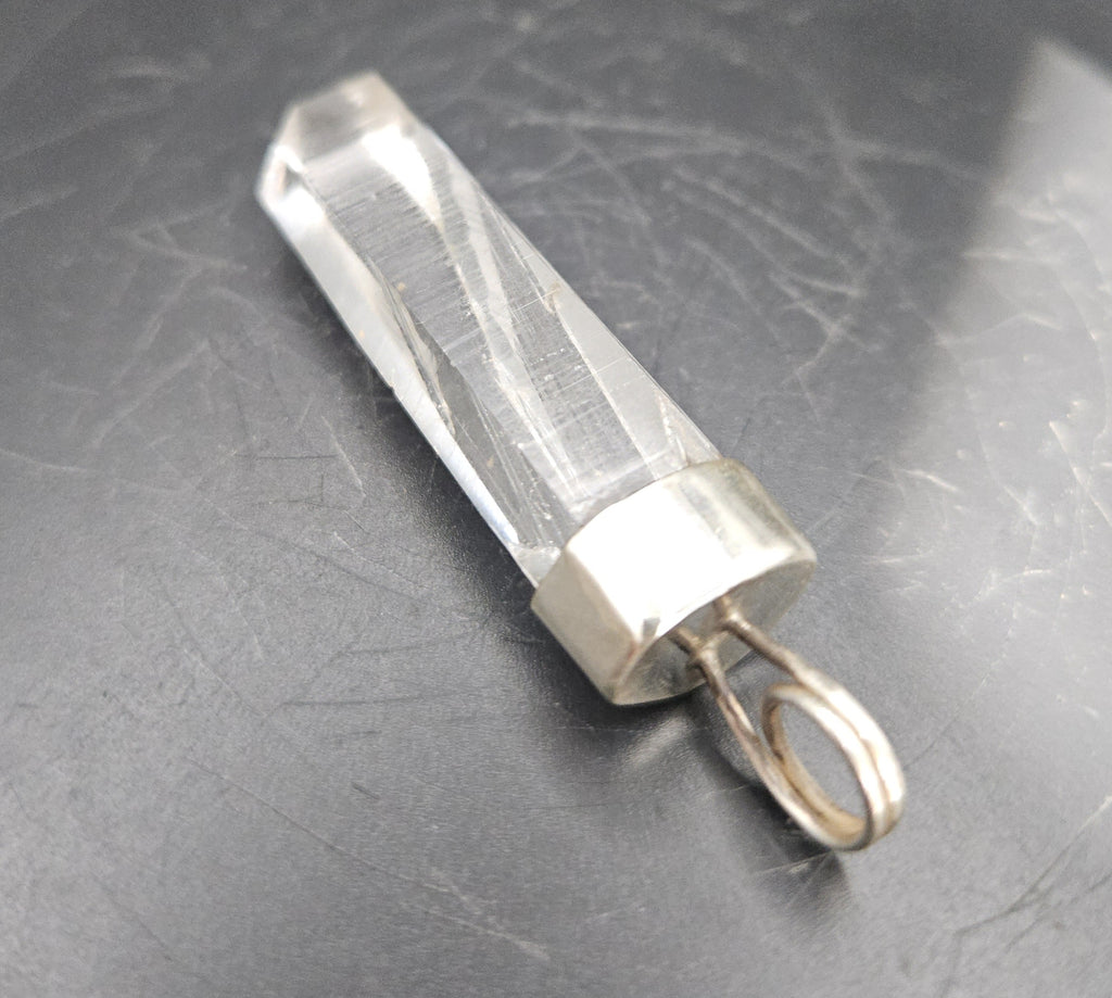Handmade Sterling Silver Quartz Crystal Pendant
