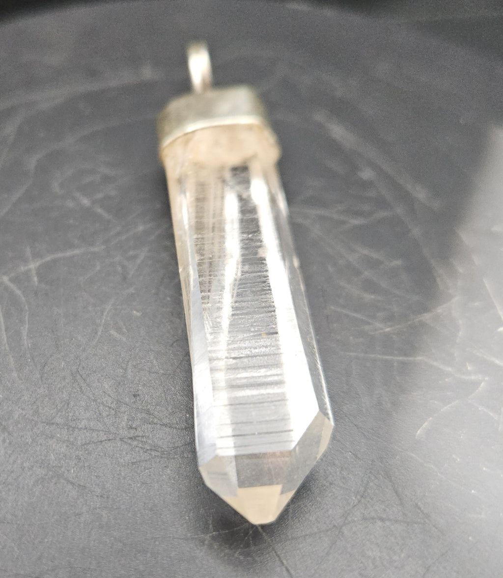 Handmade Sterling Silver Quartz Crystal Pendant