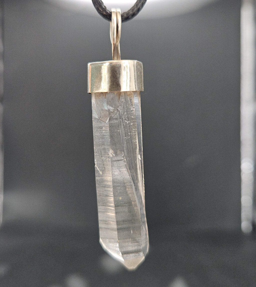 Handmade Sterling Silver Quartz Crystal Pendant
