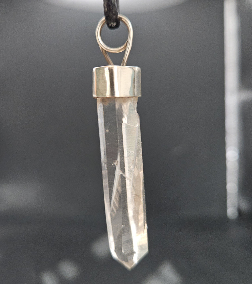 Handmade Sterling Silver Quartz Crystal Pendant