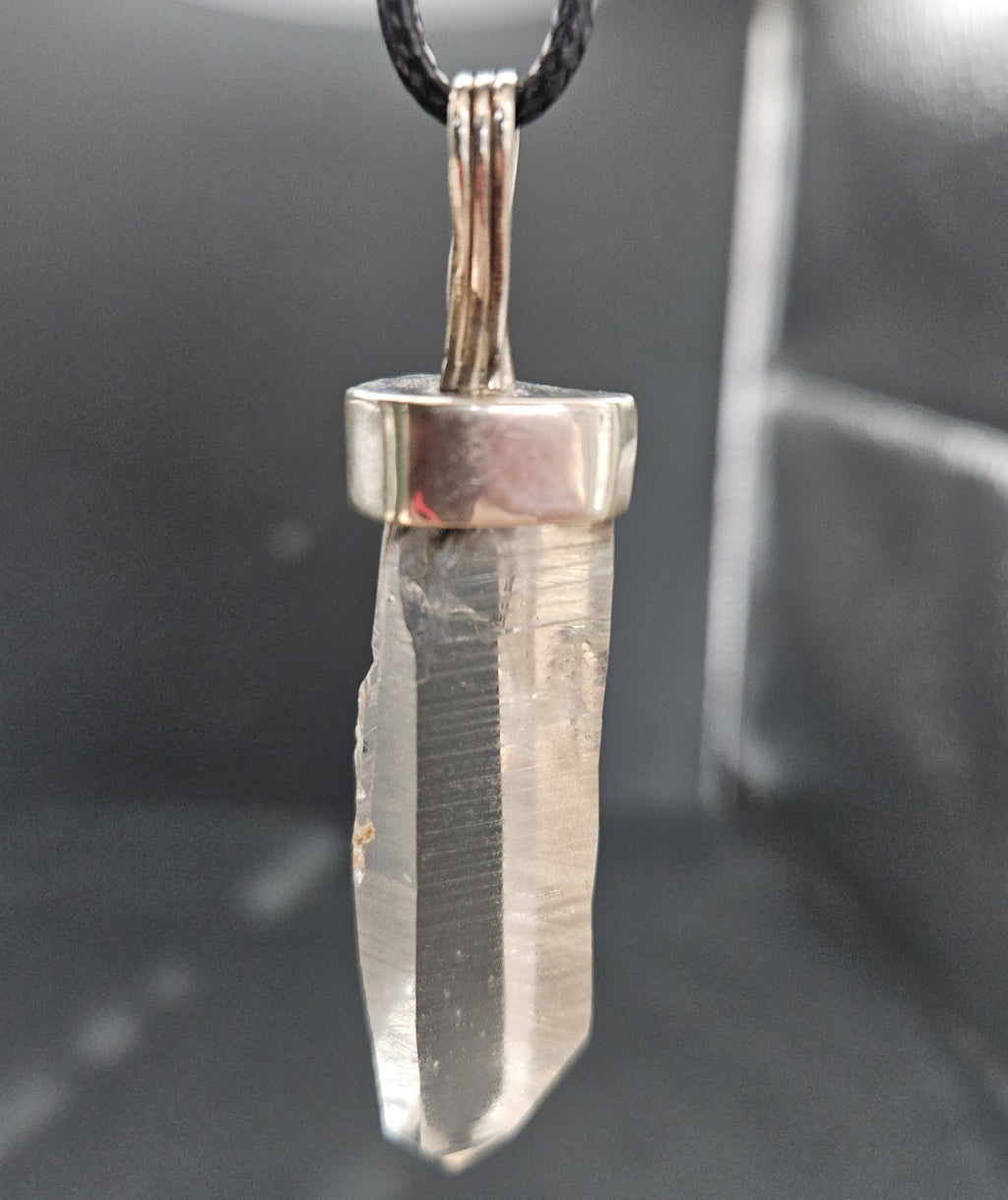 Handmade Sterling Silver Quartz Crystal Pendant