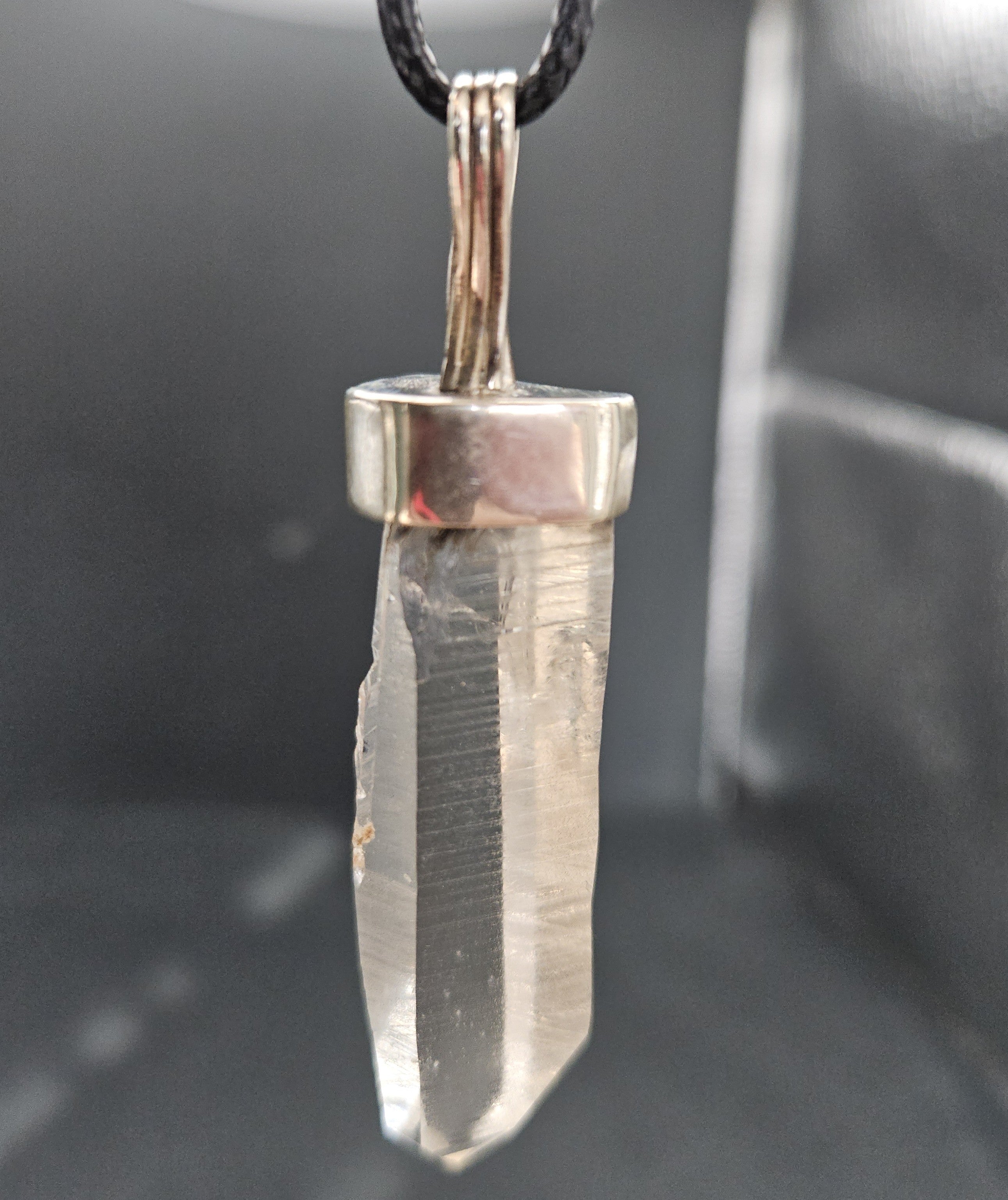 Handmade Sterling Silver Quartz Crystal Pendant