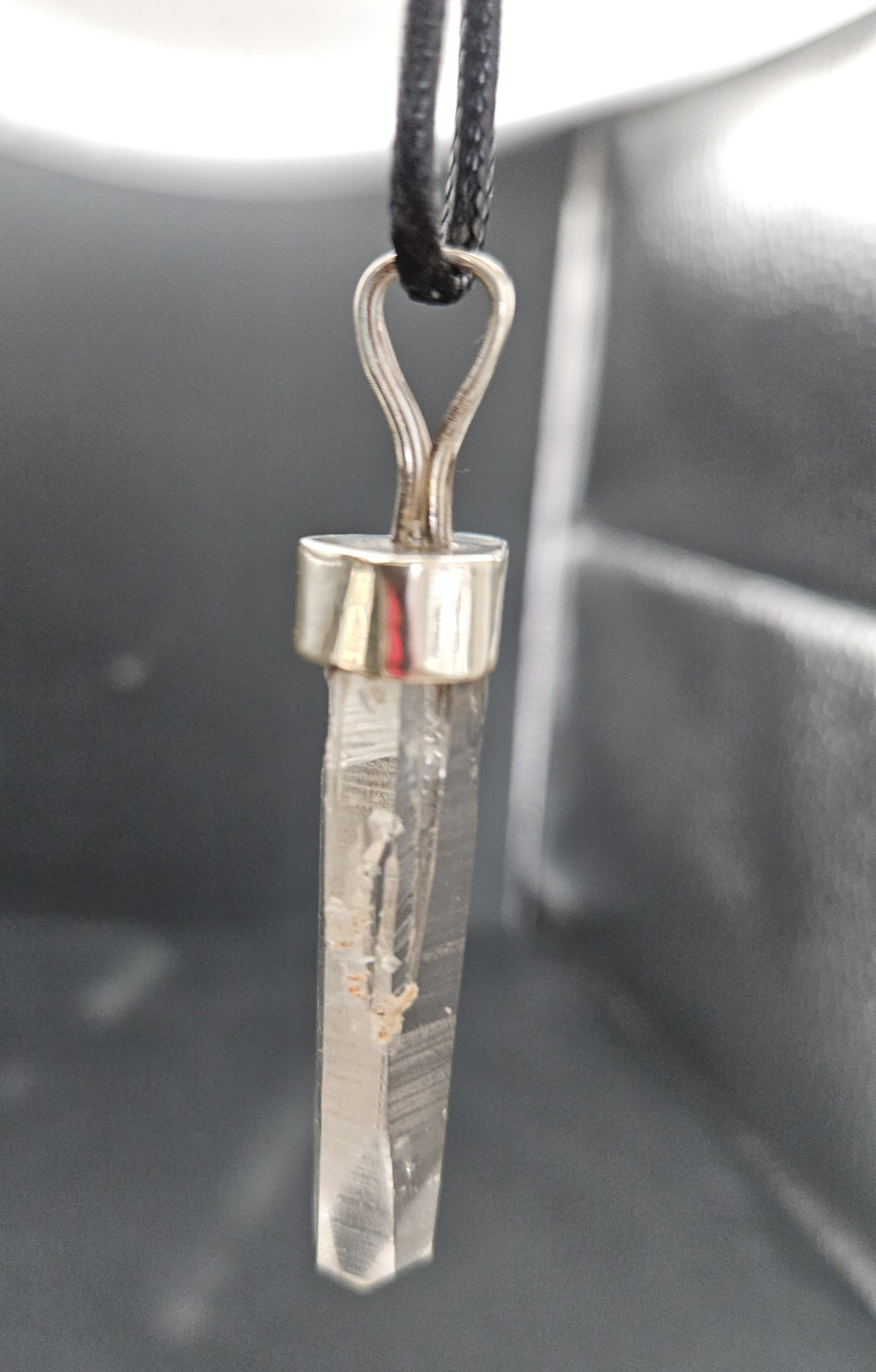 Handmade Sterling Silver Quartz Crystal Pendant