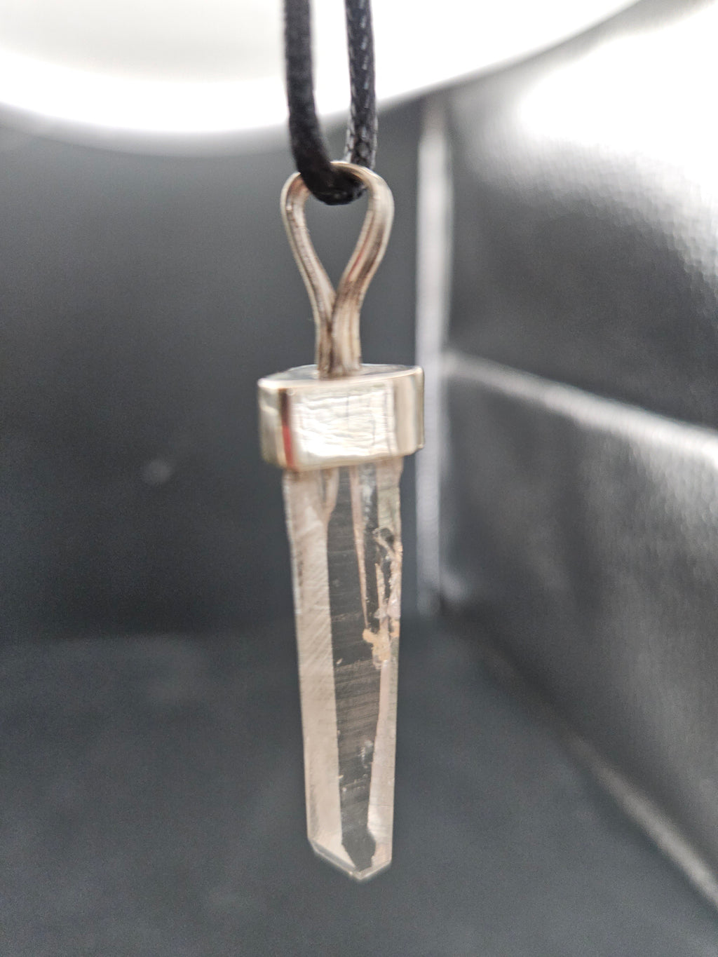 Handmade Sterling Silver Quartz Crystal Pendant
