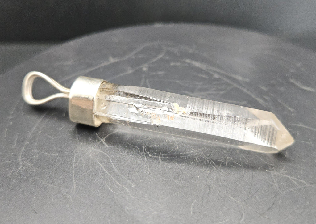 Handmade Sterling Silver Quartz Crystal Pendant